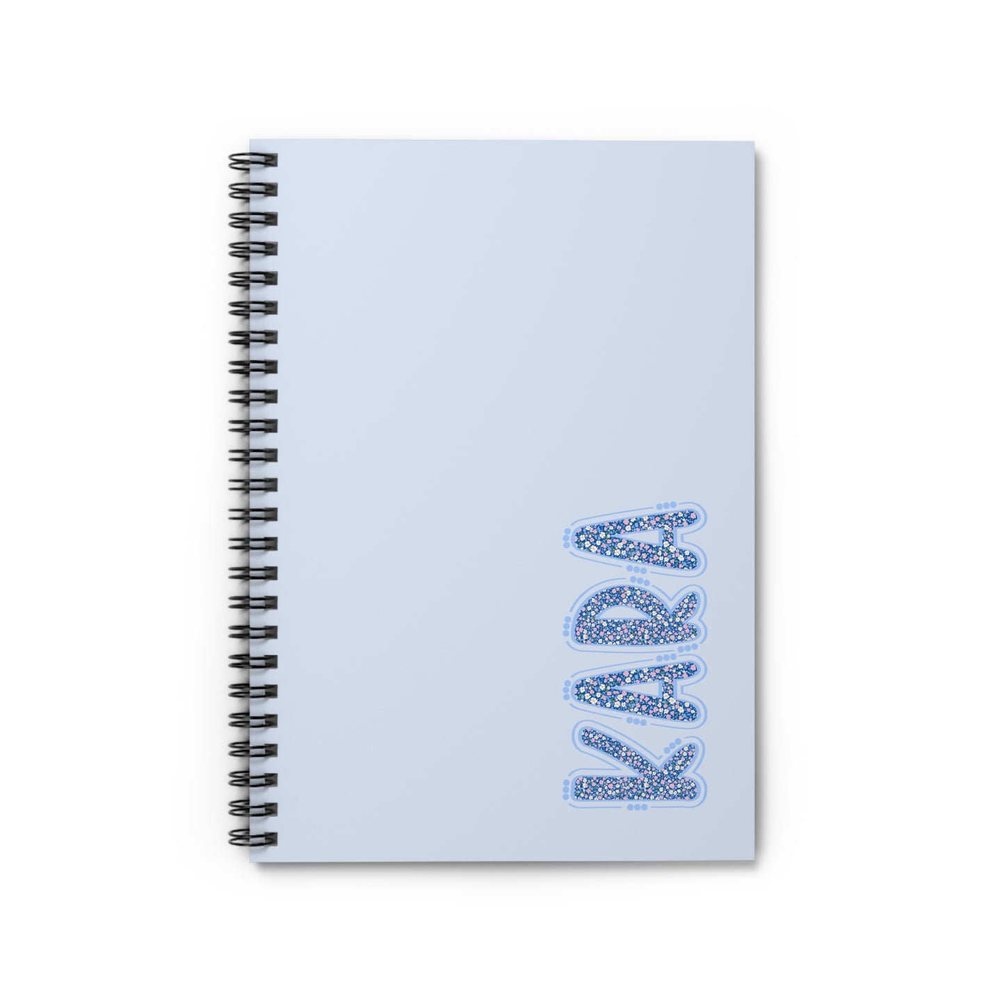 Personalized Blue Floral Notebook