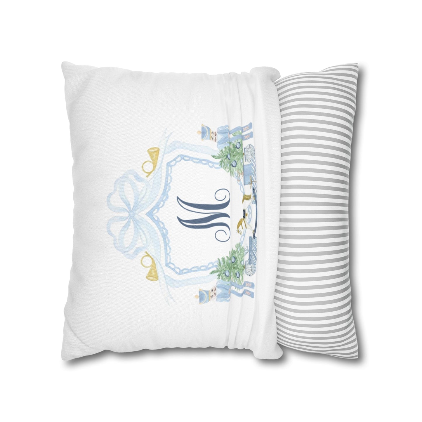 Monogram M Nutcracker Pillowcase | Square Accent Pillowcase