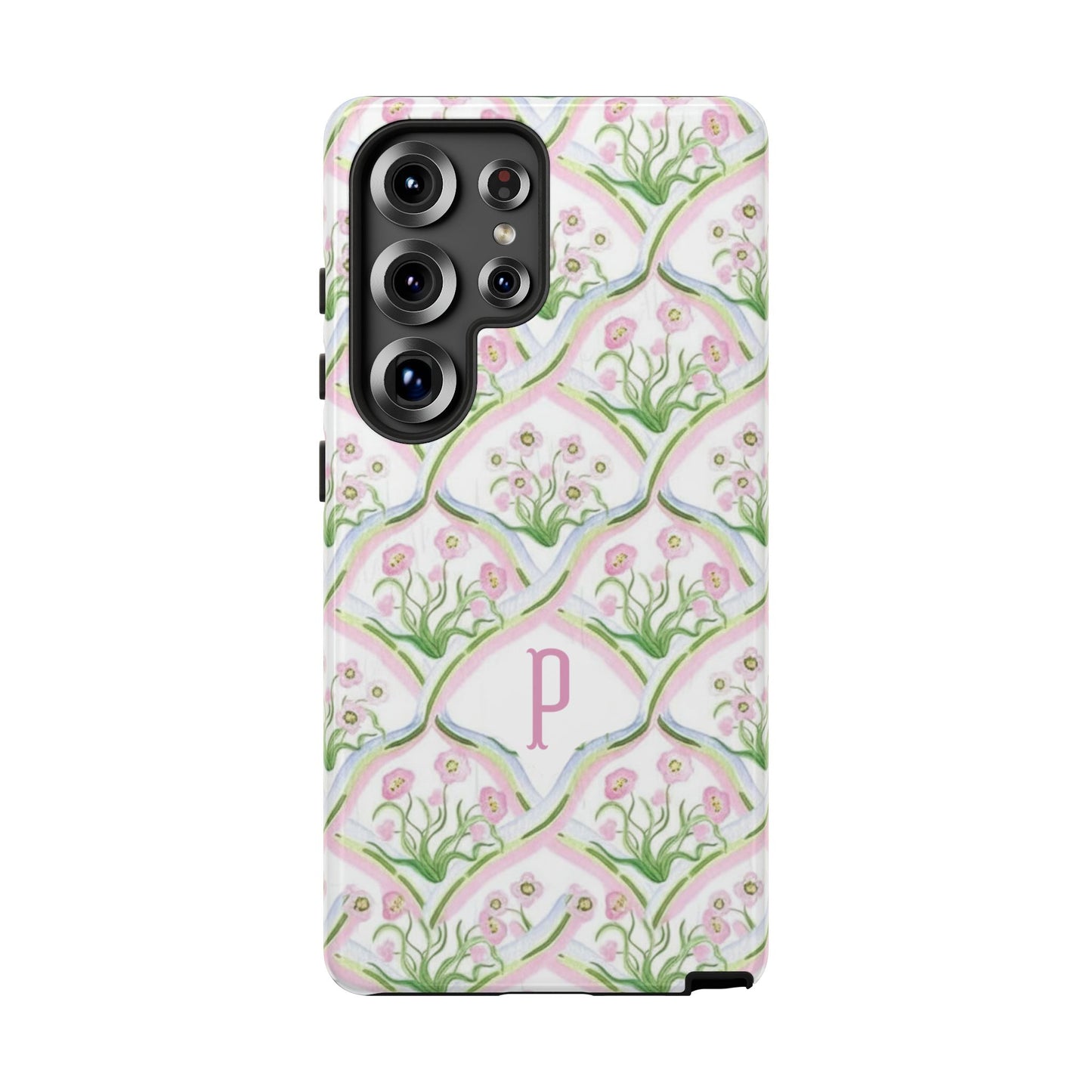 Pink Floral Personalized Phone Case