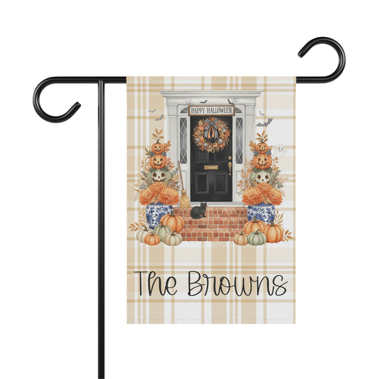 Personalized Autumn Doorway Garden Flag | House Banner