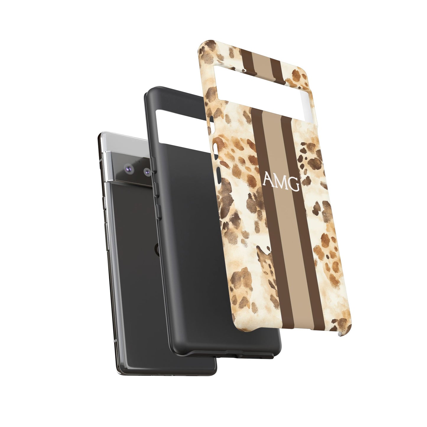Giraffe Print Monogram Phone Case
