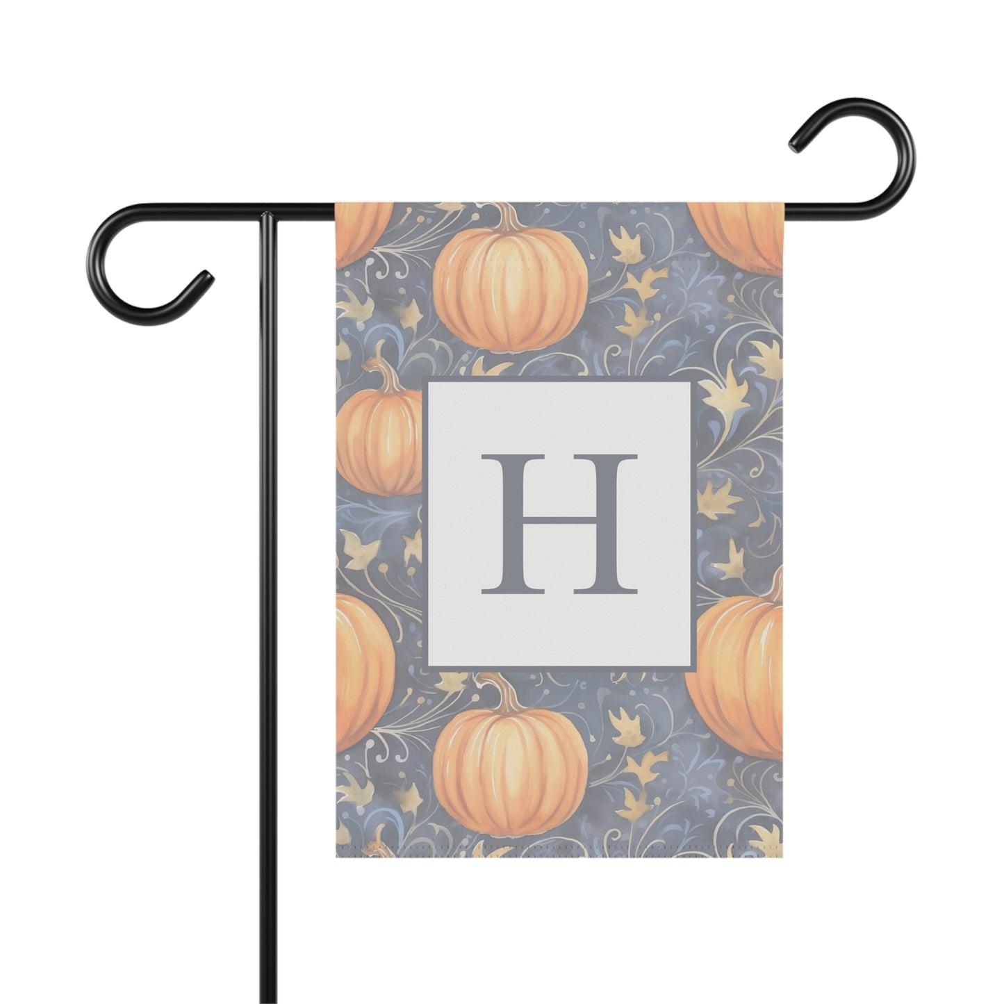 Modern Pumpkin Garden Flag Personalized Monogram Yard Décor for Fall  Thanksgiving