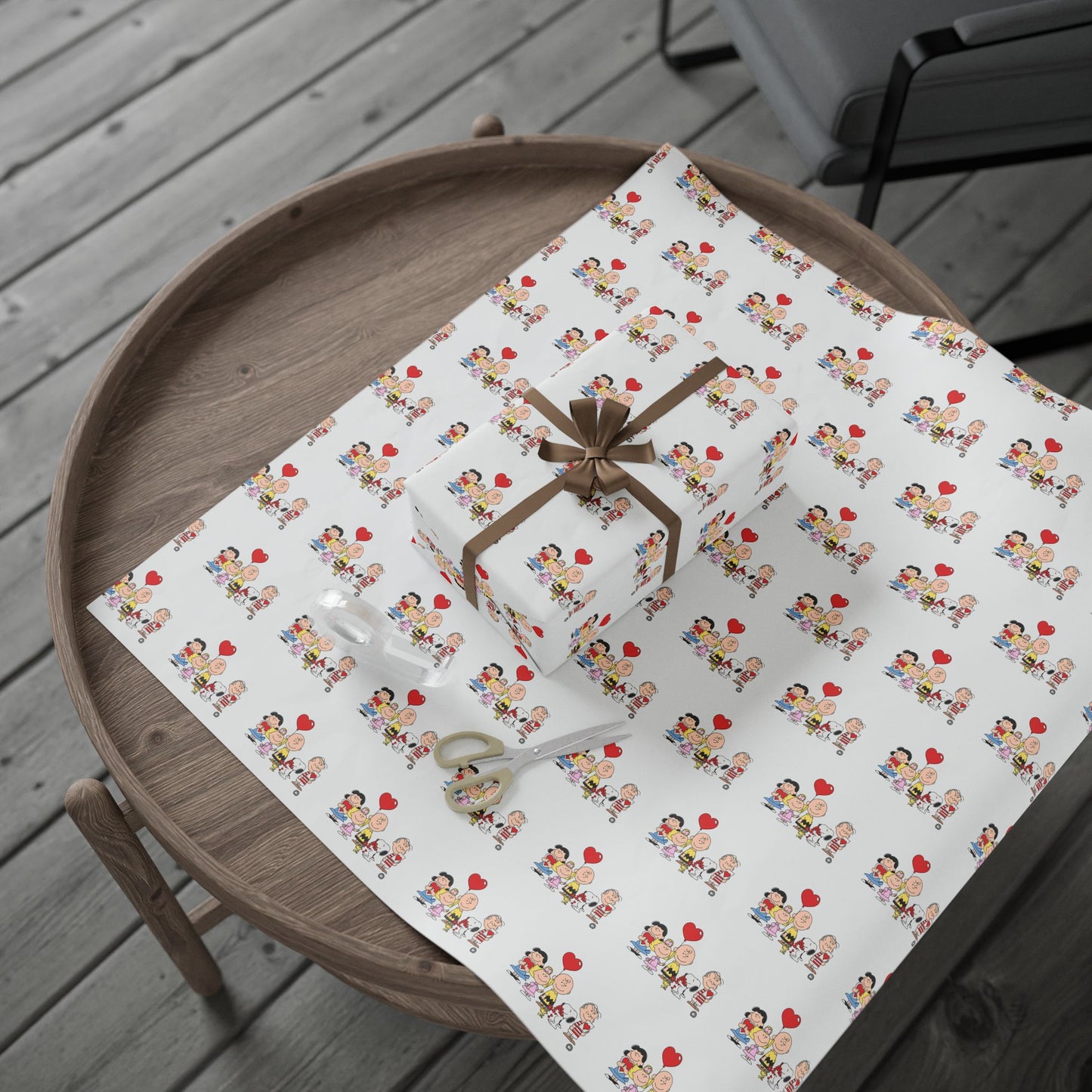 Peanuts Wrapping Paper Valentines Day