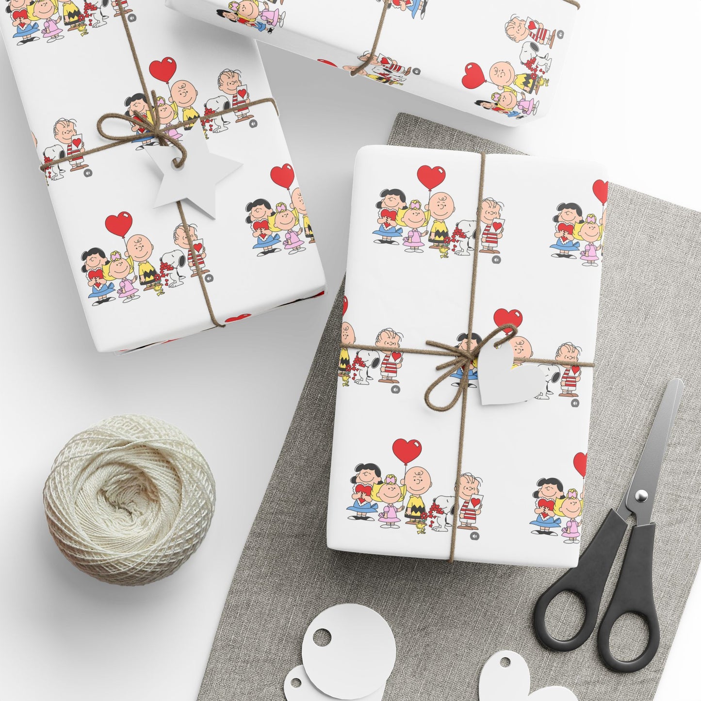 Peanuts Wrapping Paper Valentines Day