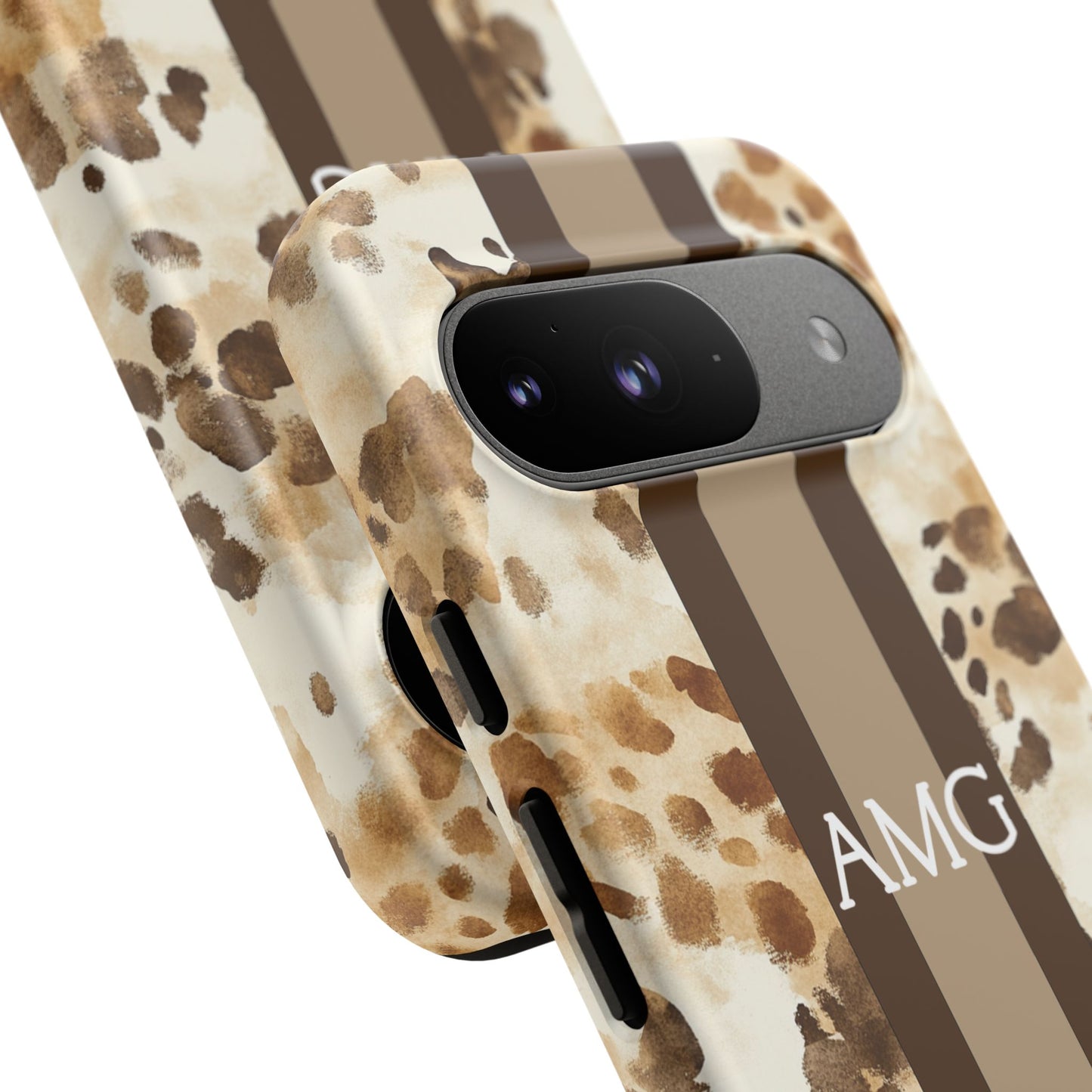 Giraffe Print Monogram Phone Case
