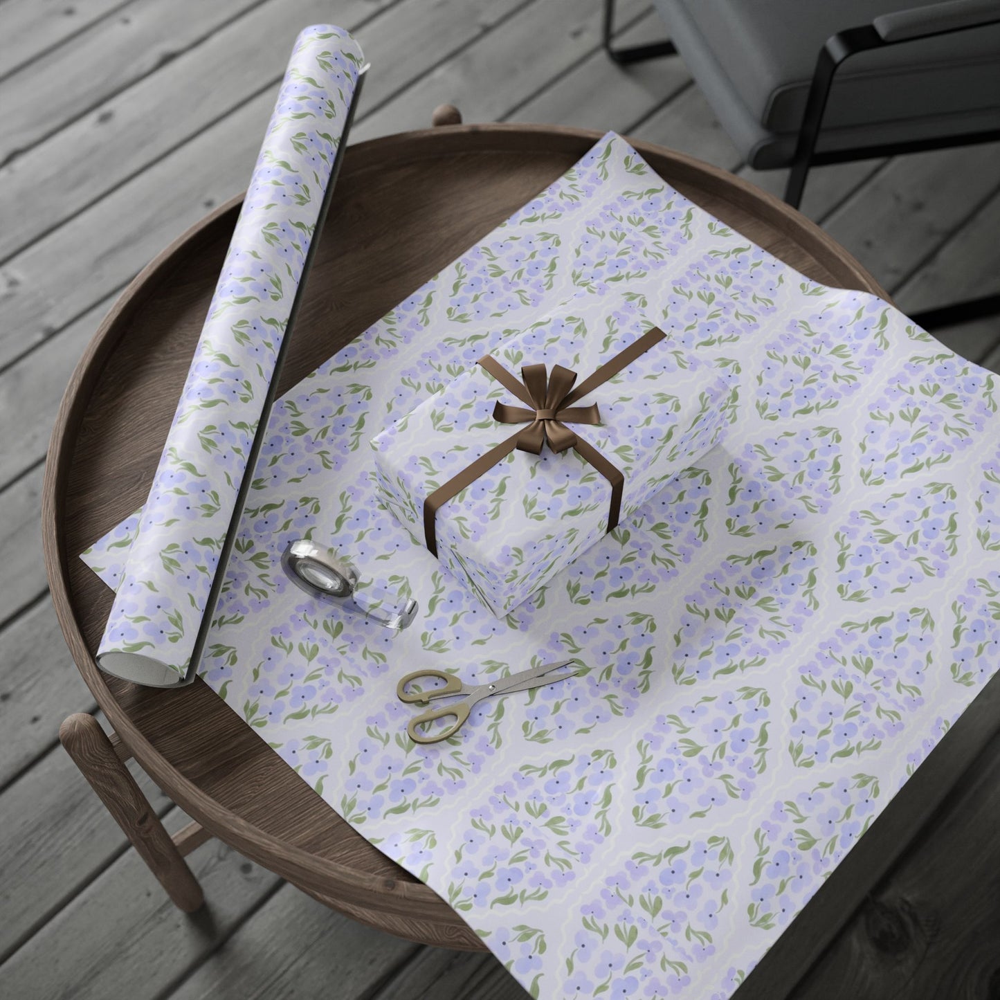 Lavender Hydrangea Wrapping Paper