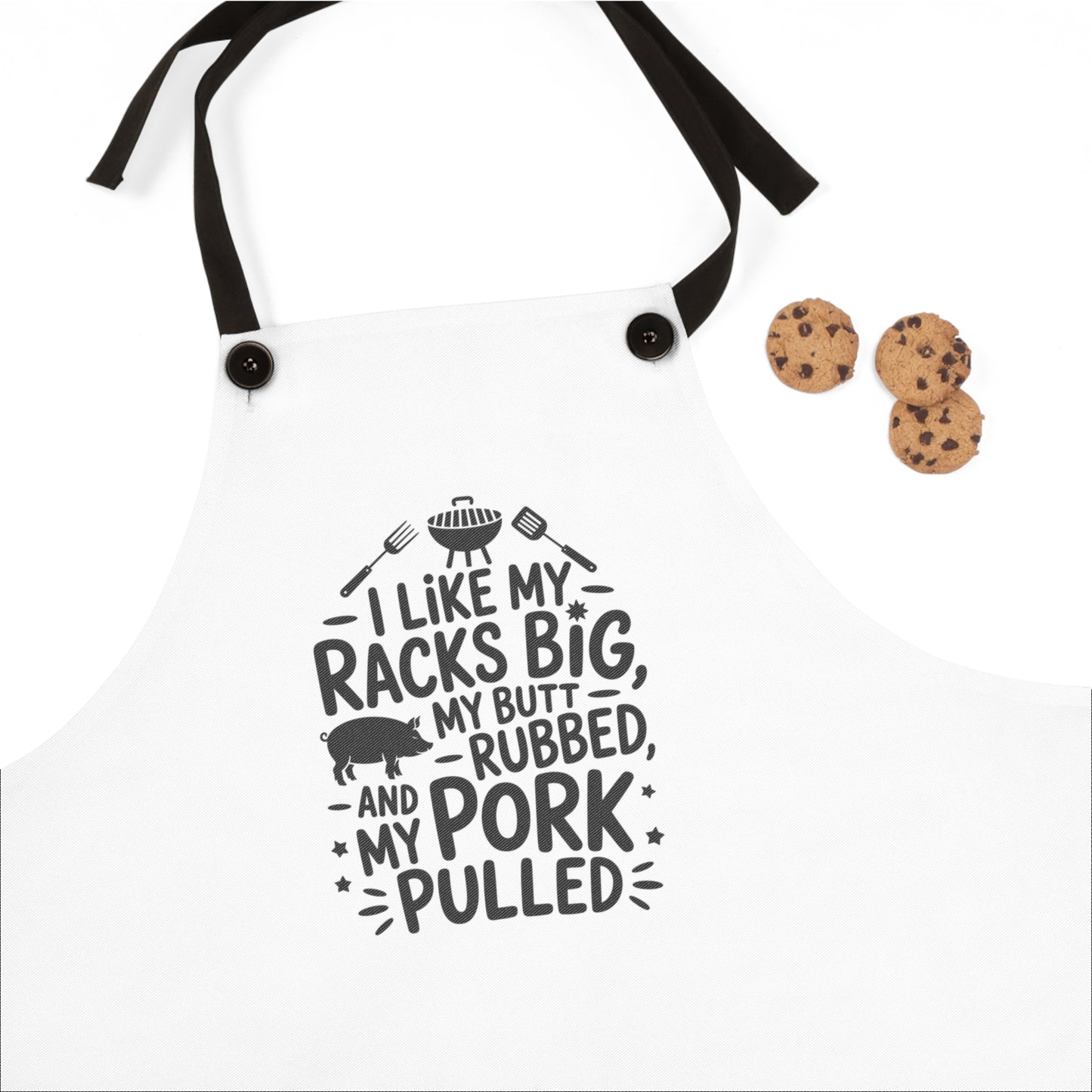I Like My Racks Big Apron | BBQ Pulled Pork Grilling Apron