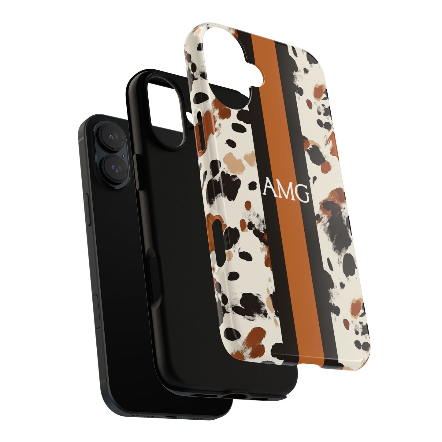 Cowhide Monogram Phone Case
