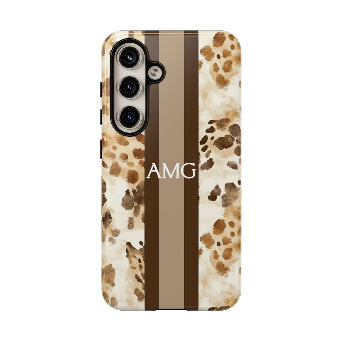 Giraffe Print Monogram Phone Case