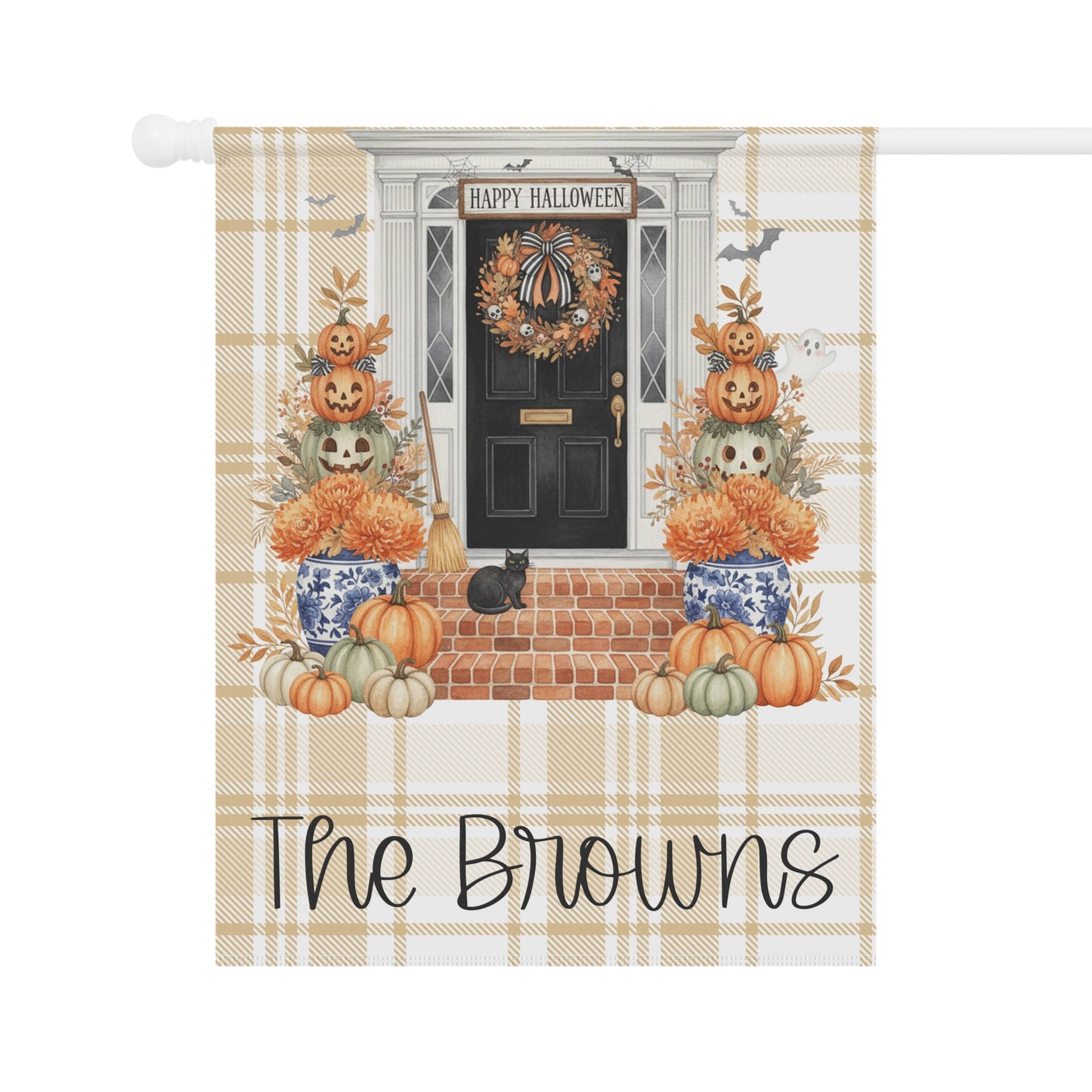 Personalized Autumn Doorway Garden Flag | House Banner