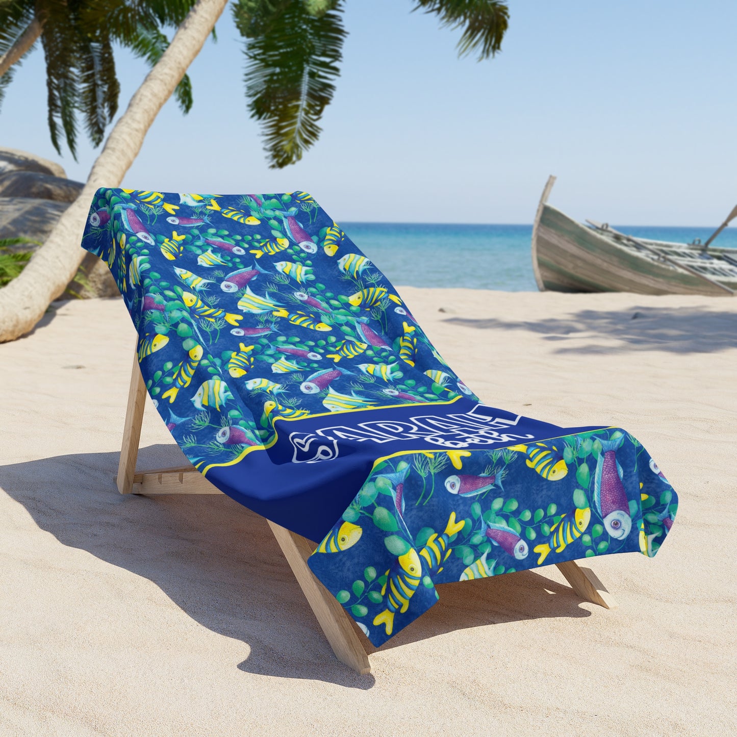 Personalized Fish Beach Towel 