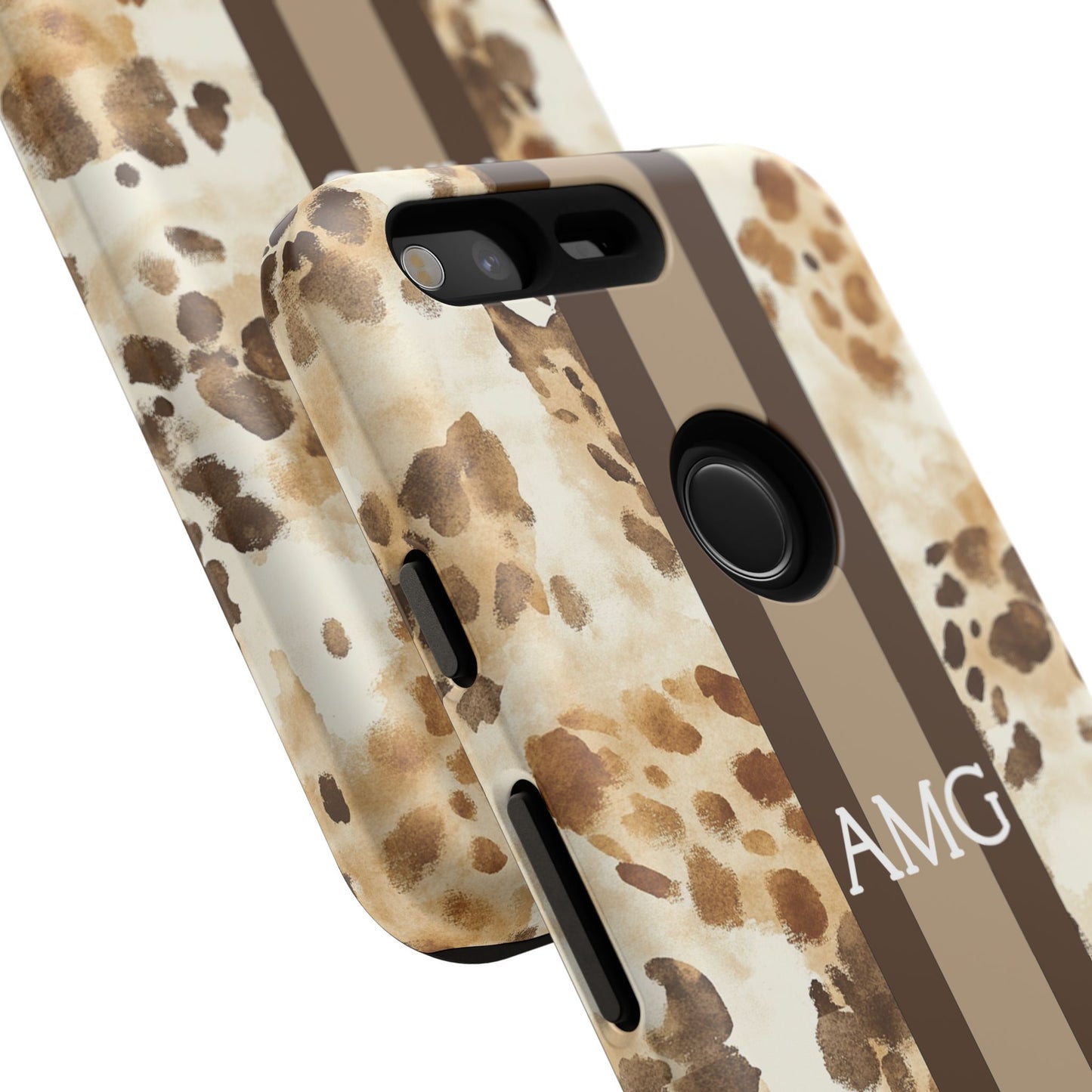 Giraffe Print Monogram Phone Case