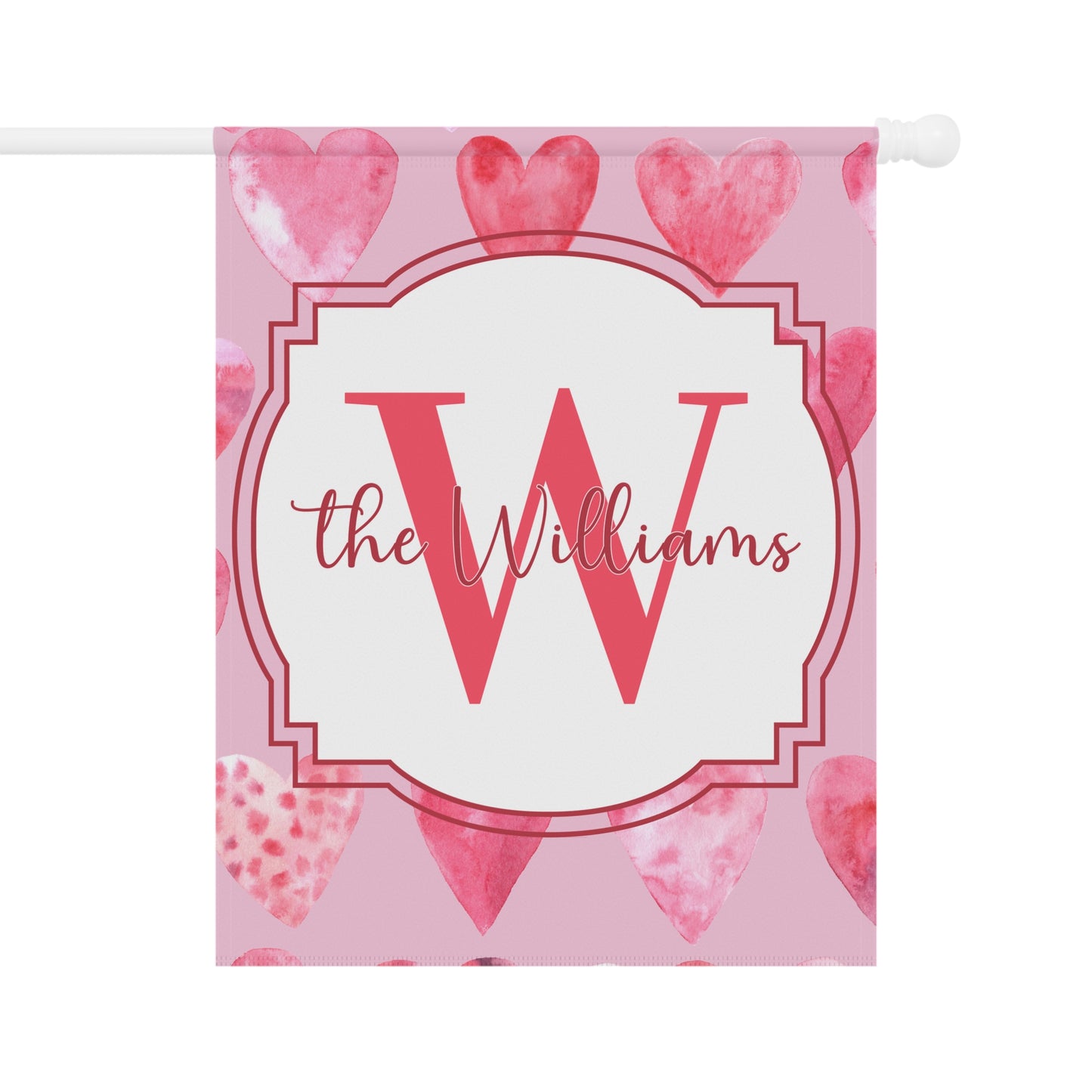 Valentine Monogram Garden Flag