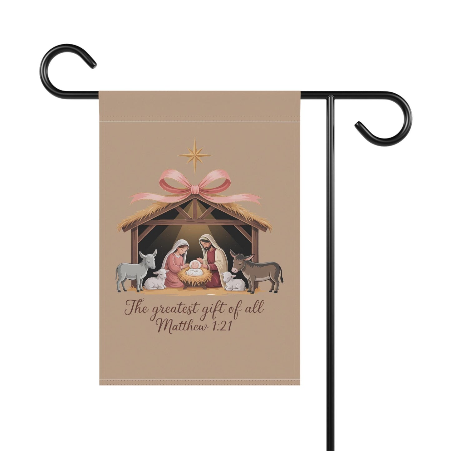 Nativity Garden Flag "The Greatest Gift of All"