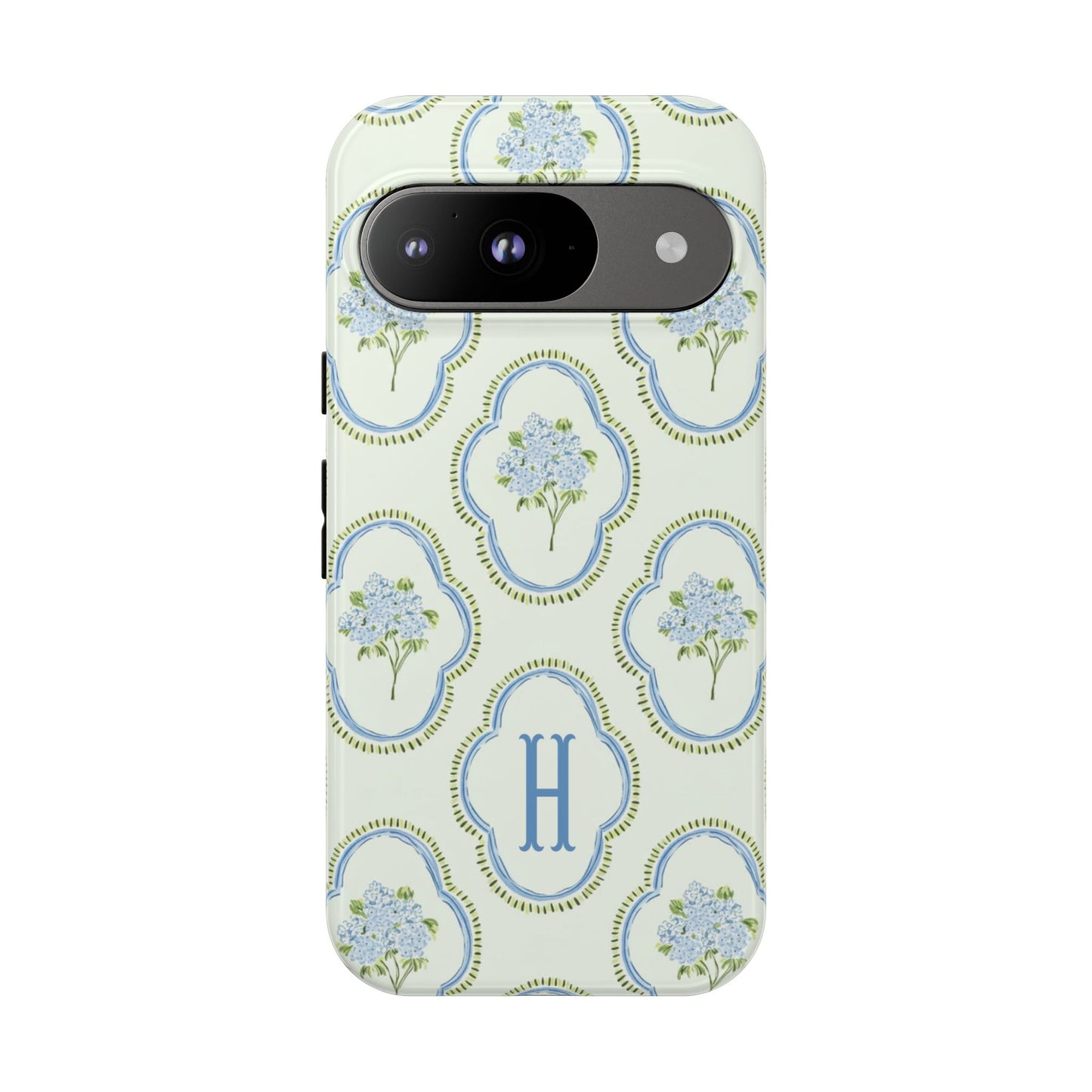 Hydrangea Preppy Monogram Phone Case Personalized