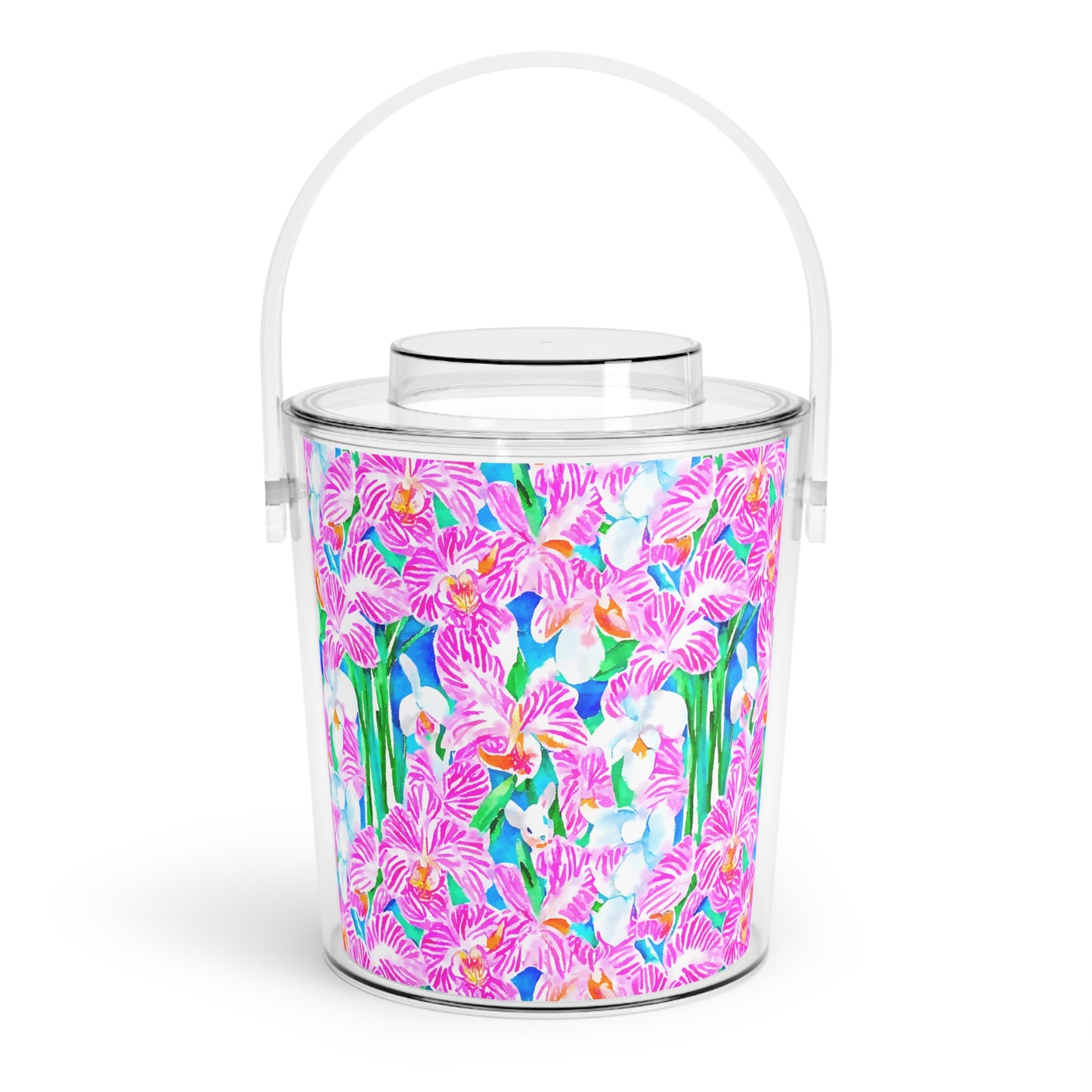 Preppy Orchid Ice Bucket | Insulated Acrylic Ice Bucket
