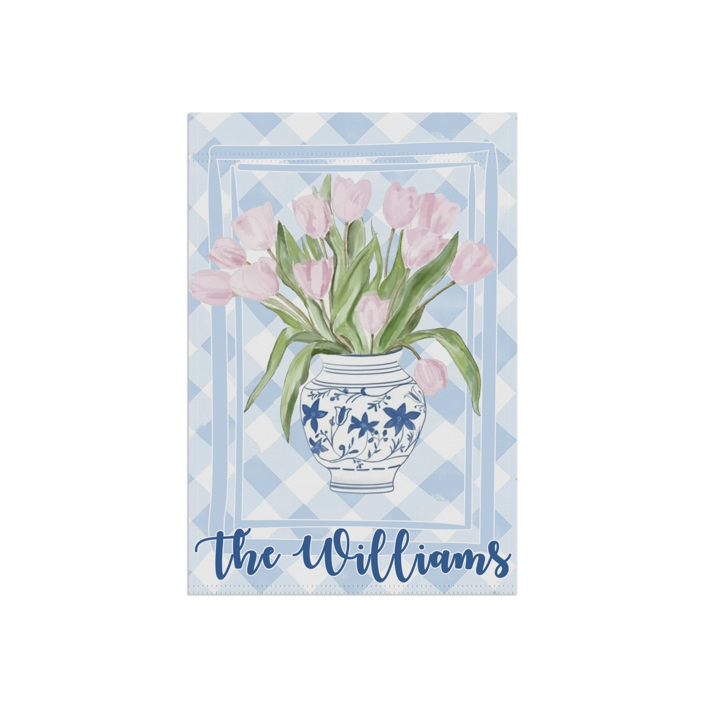 Pink Tulip Vase Garden Flag
