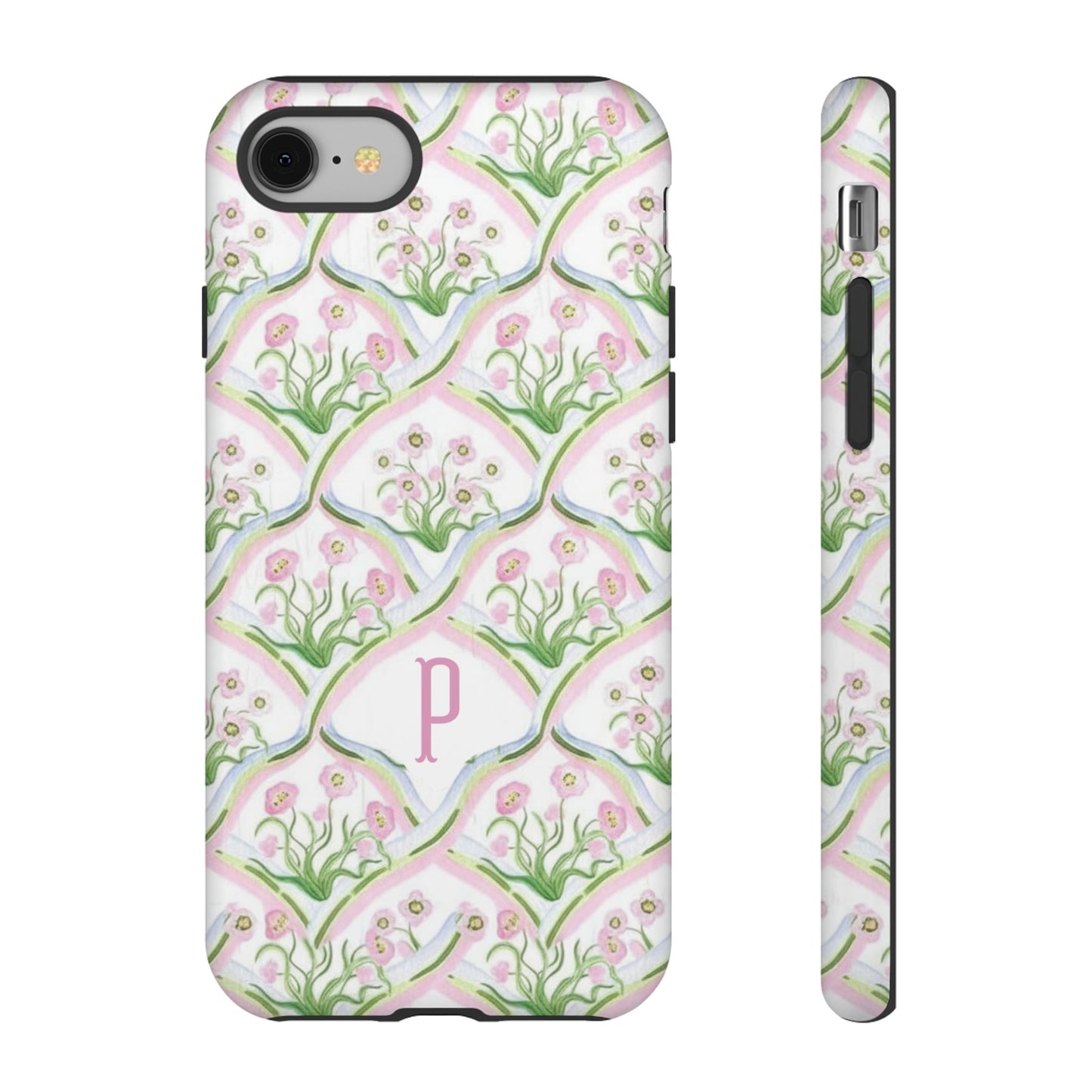 Pink Floral Personalized Phone Case