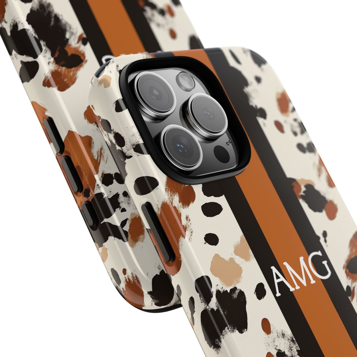 Cowhide Monogram Phone Case