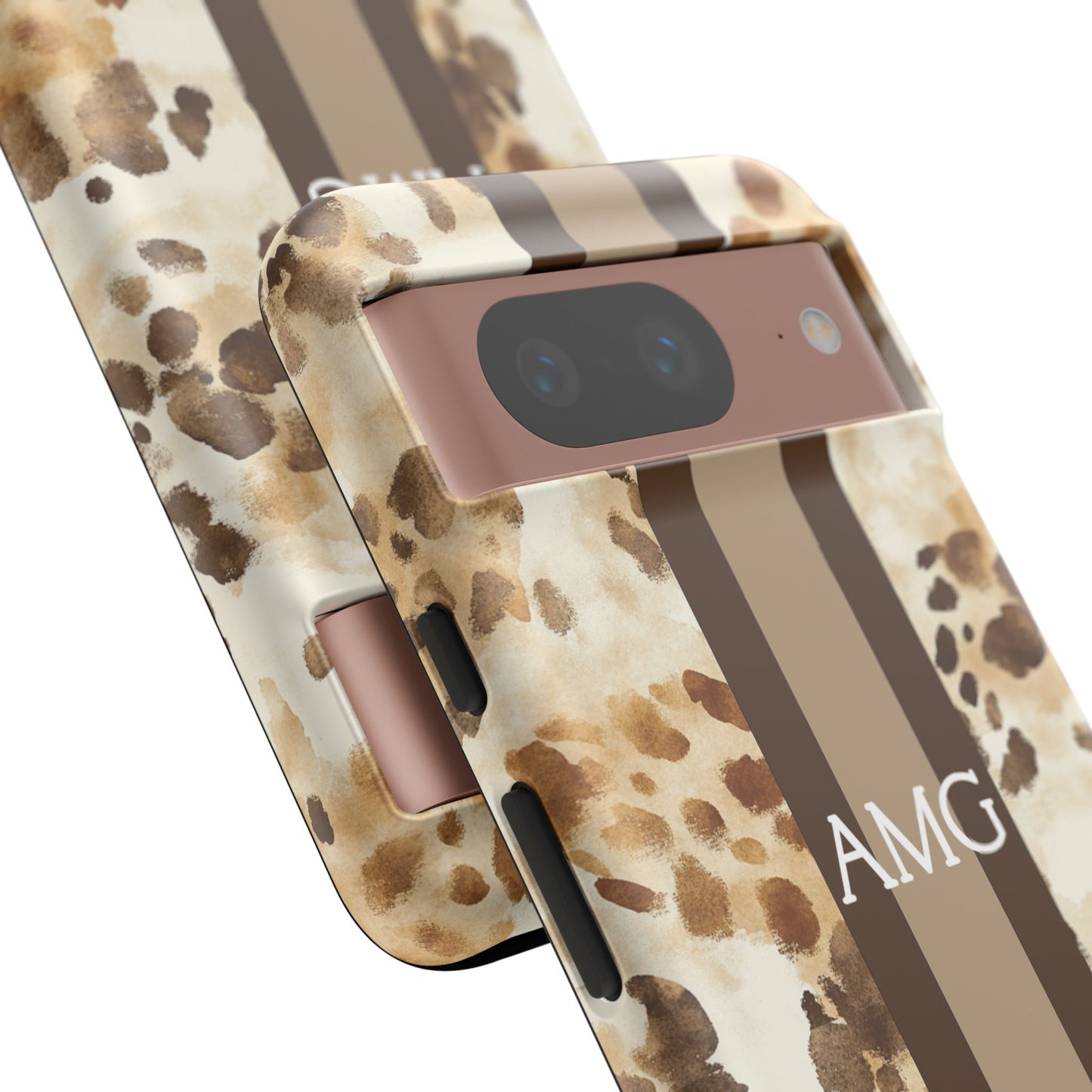Giraffe Print Monogram Phone Case