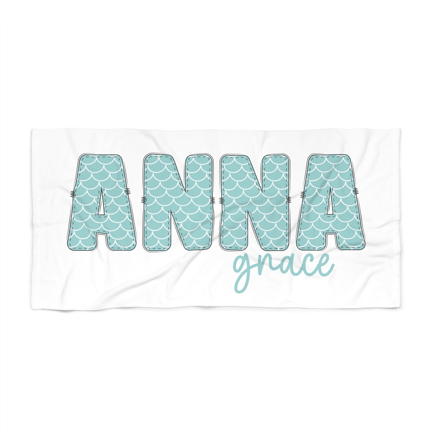 Personalized Mermaid Beach Towel