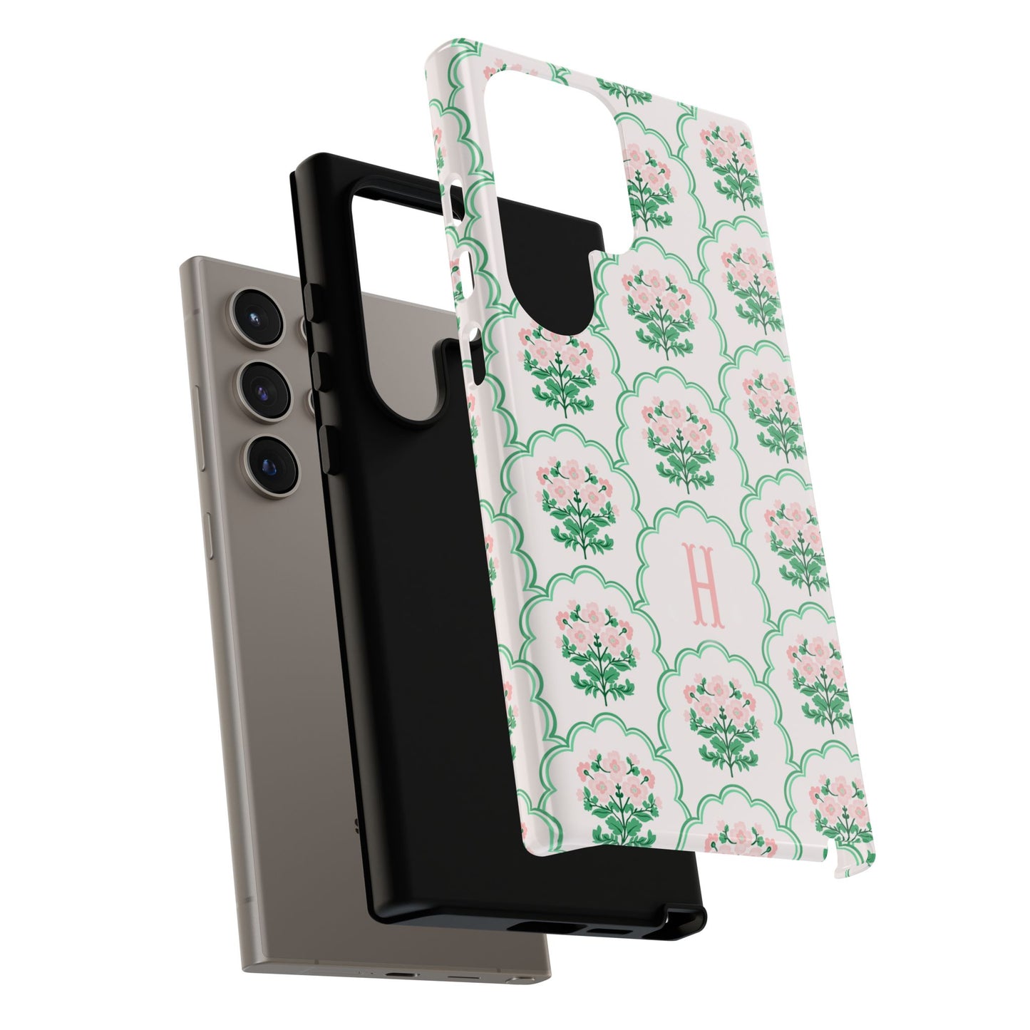 Preppy Floral Personalized Phone Case