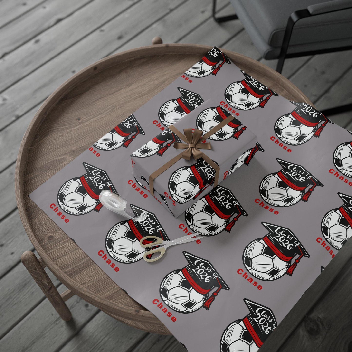 Class of 2026 Soccer Personalized Wrapping Paper