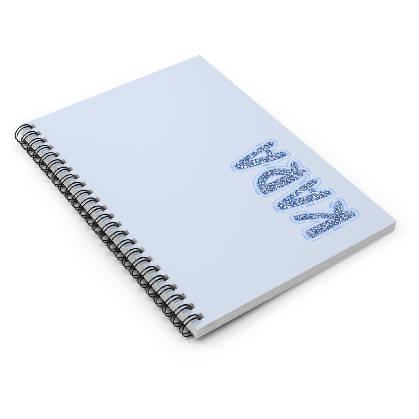 Personalized Blue Floral Notebook