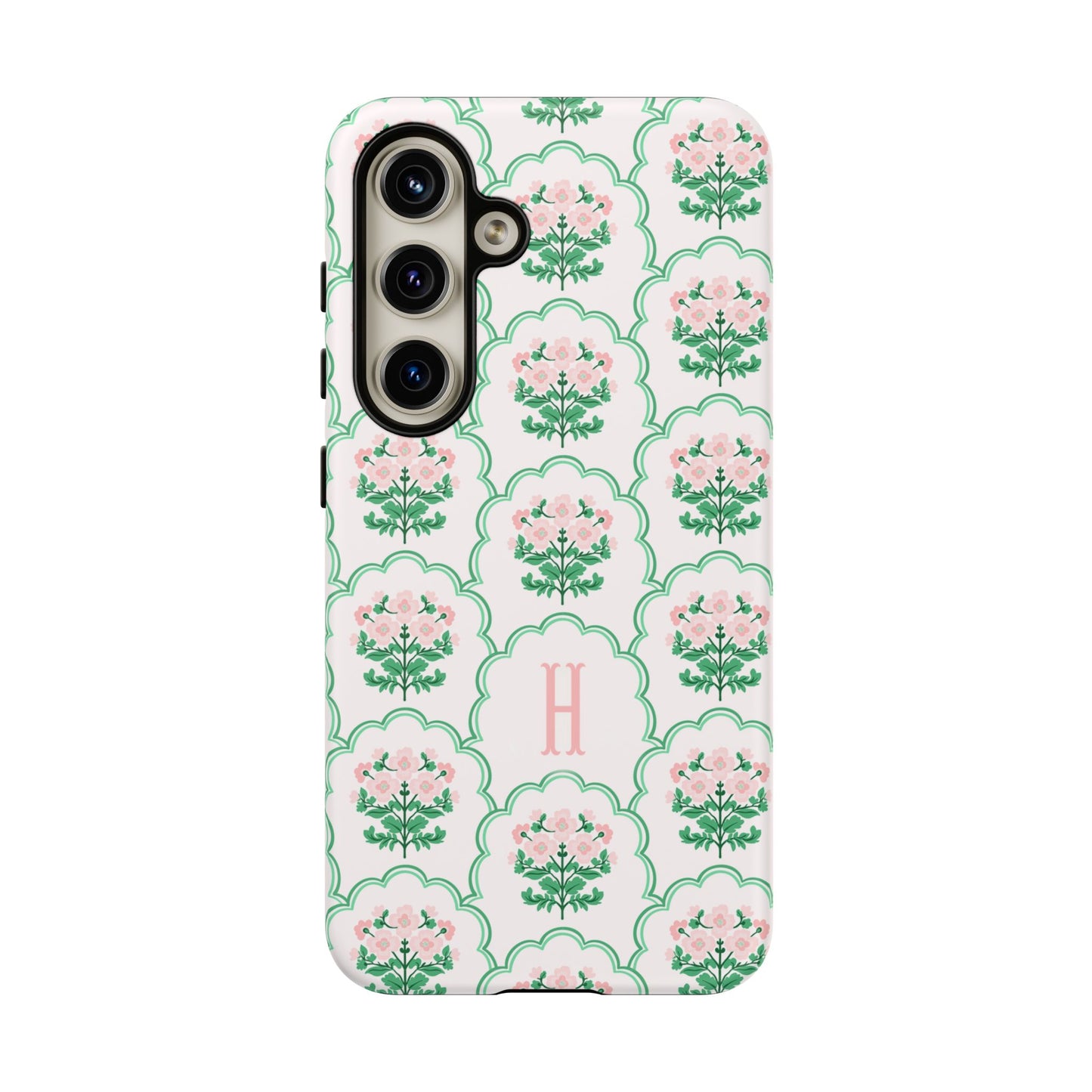 Preppy Floral Personalized Phone Case