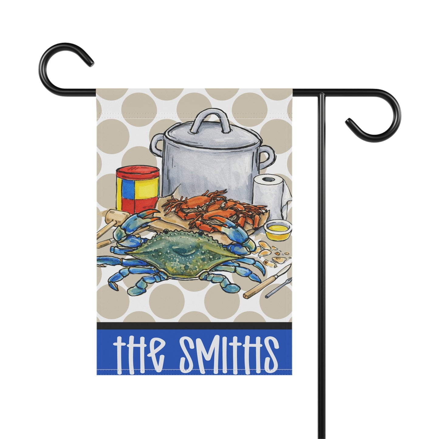 Personalized Maryland Blue Crab Garden Flag
