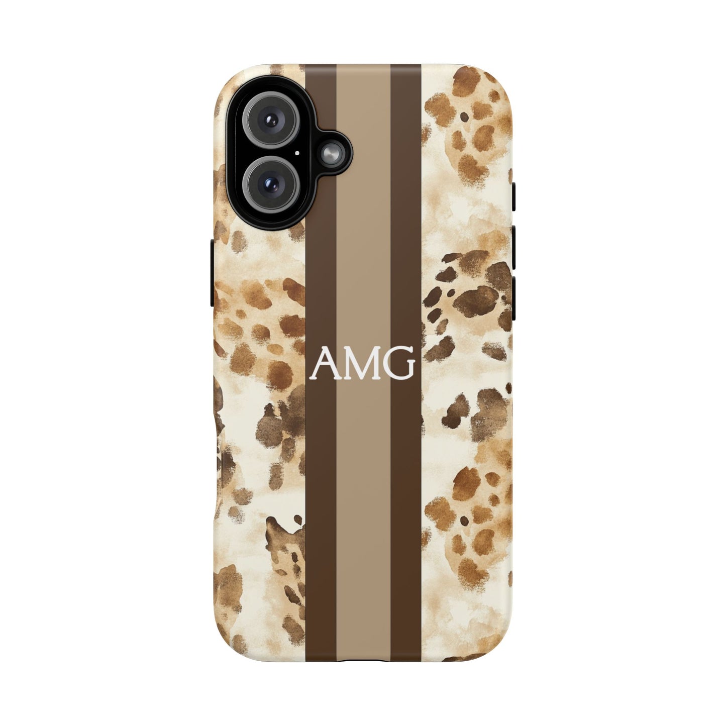 Giraffe Print Monogram Phone Case