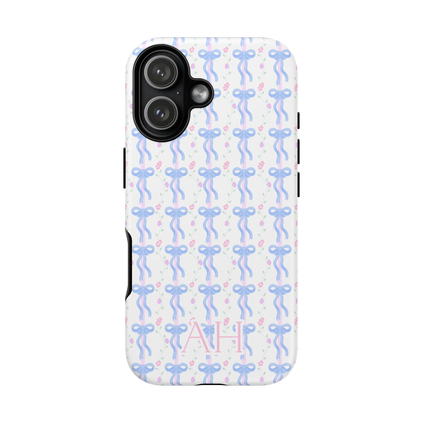 Personalized Grandmillennial Blue Bow Phone Case