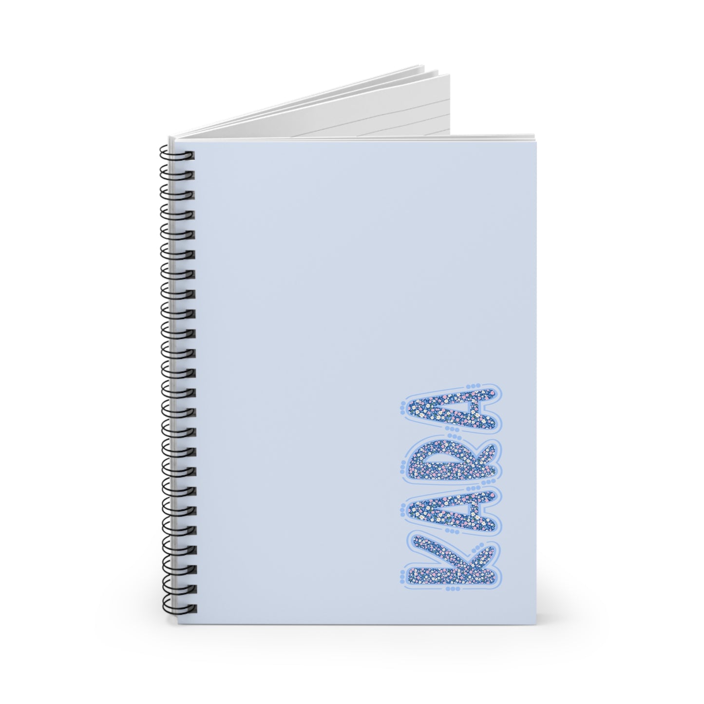 Personalized Blue Floral Notebook