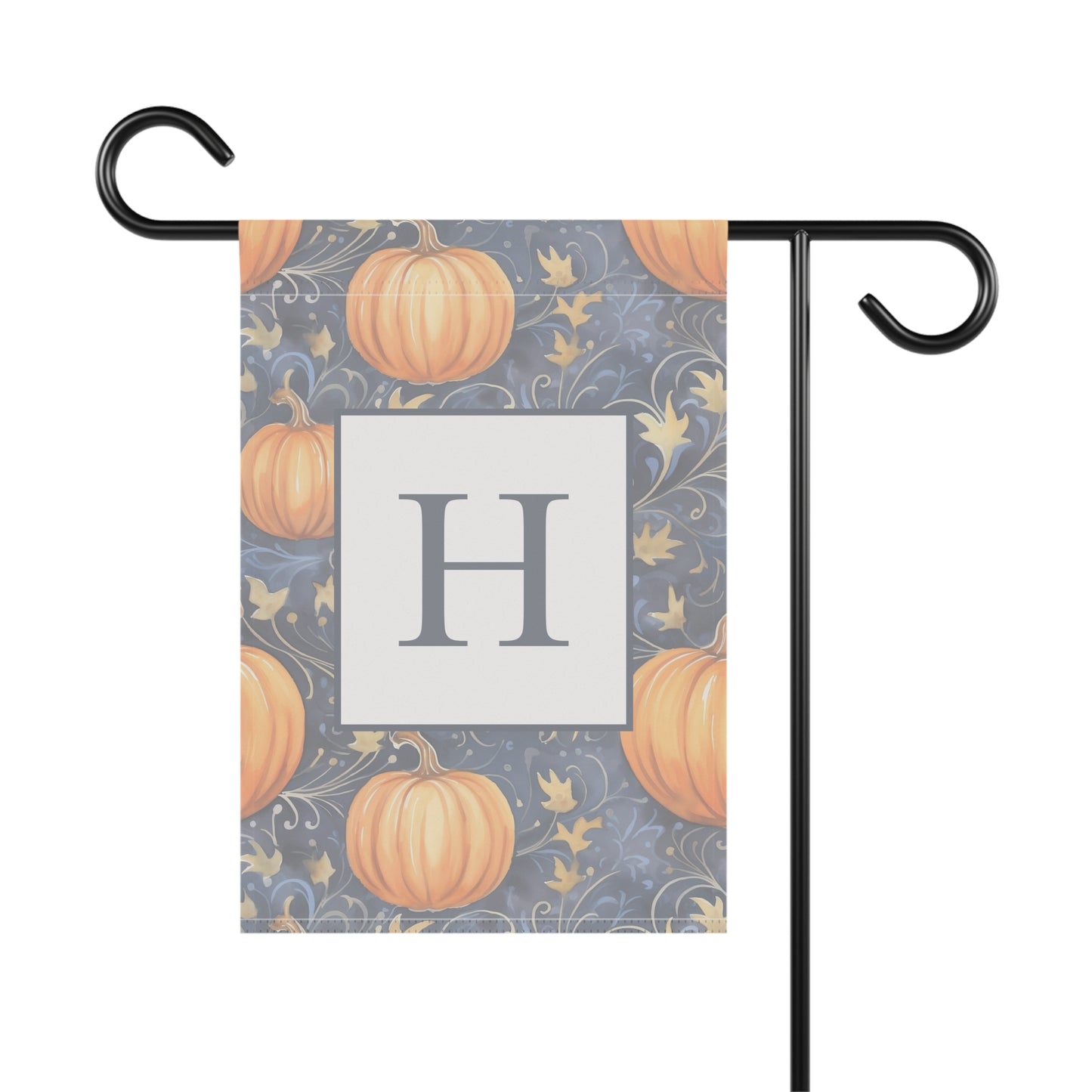 Modern Pumpkin Garden Flag Personalized Monogram Yard Décor for Fall  Thanksgiving