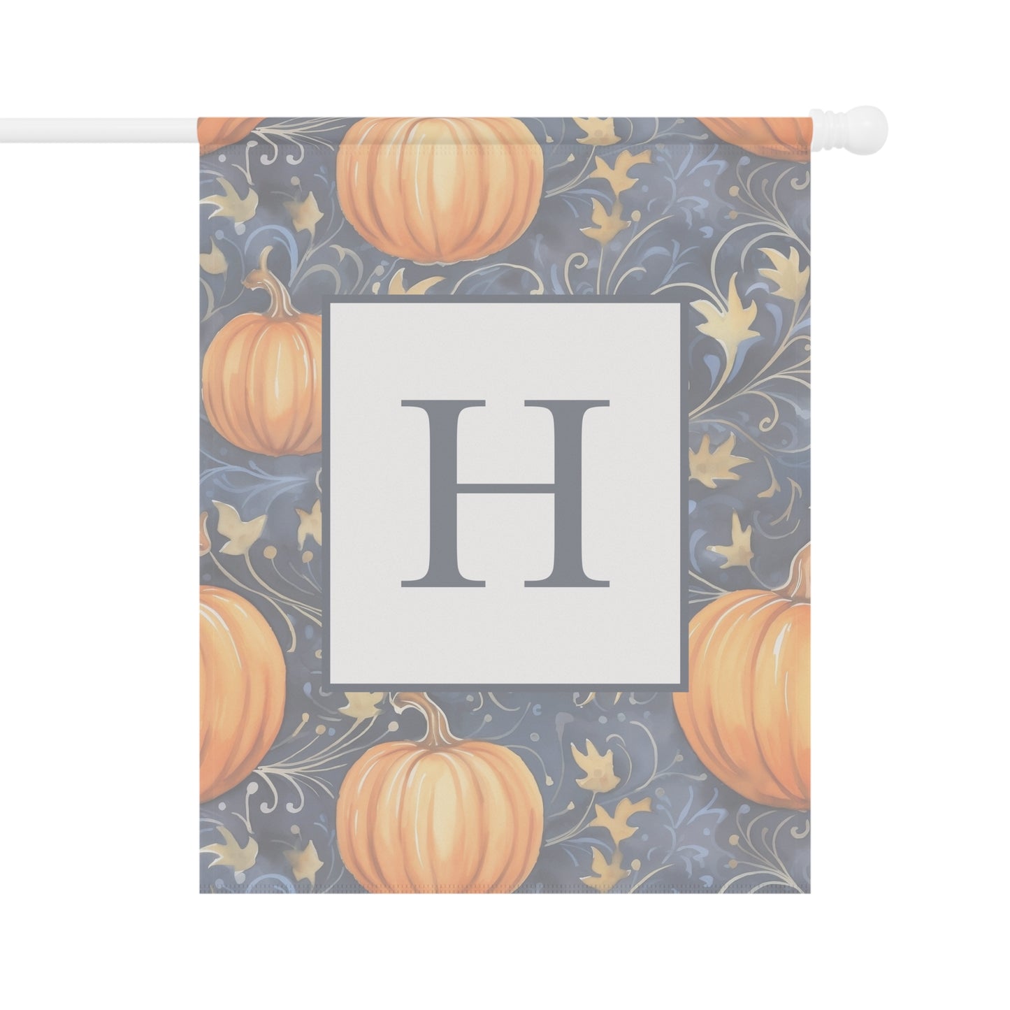 Modern Pumpkin Garden Flag Personalized Monogram Yard Décor for Fall  Thanksgiving