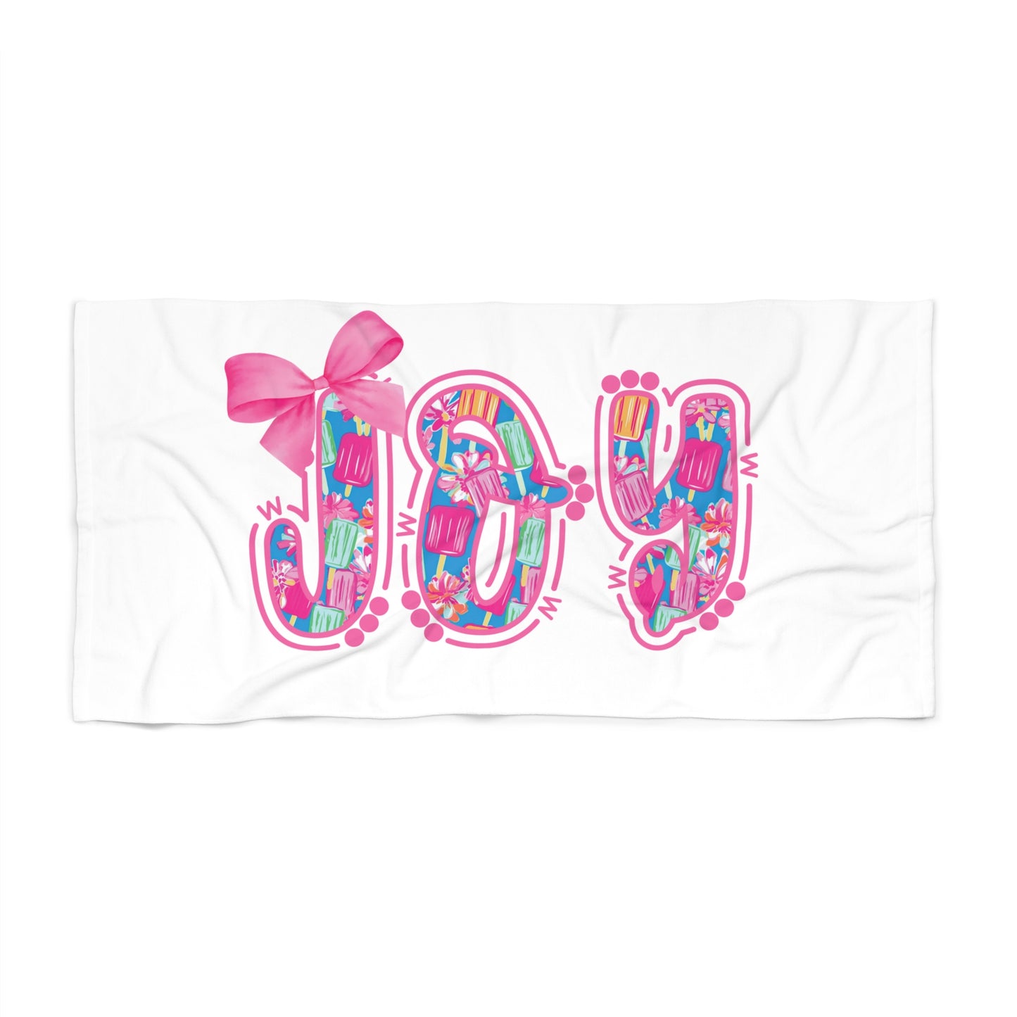 Personalized Popsicle Beach Towel