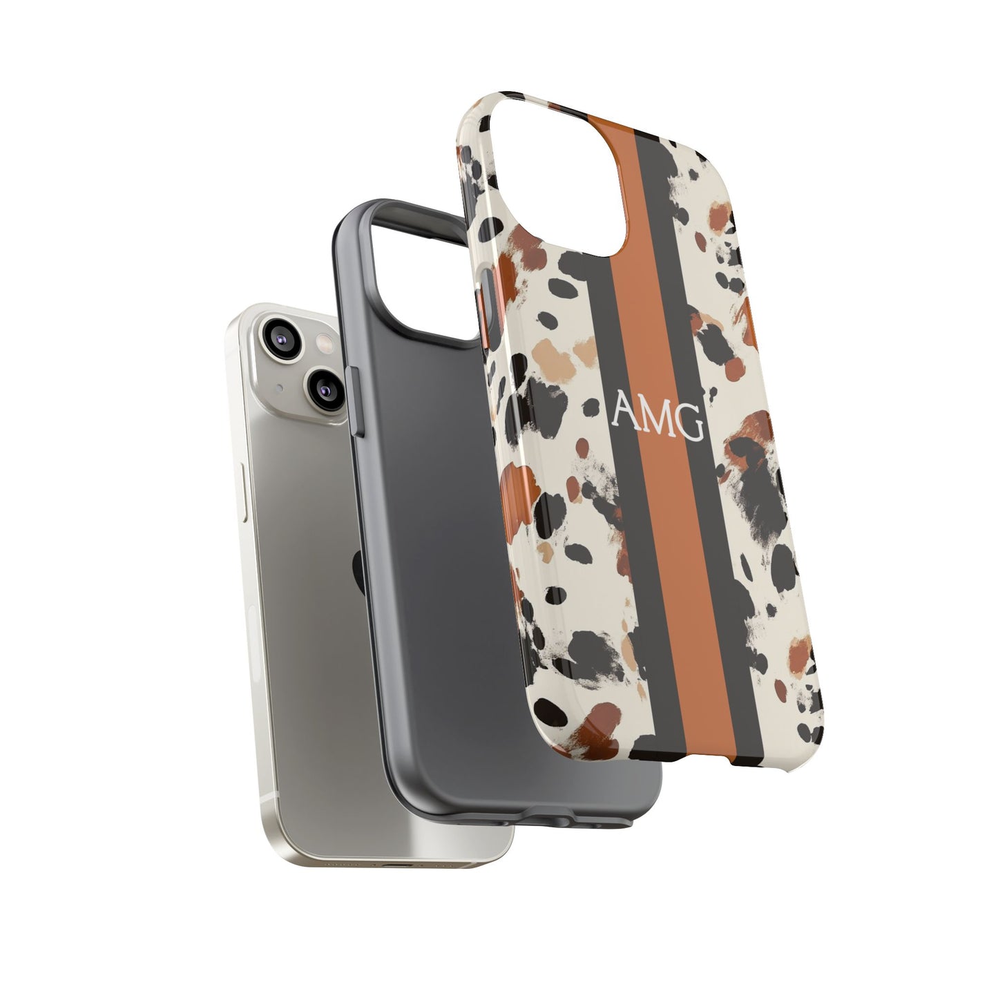 Cowhide Monogram Phone Case