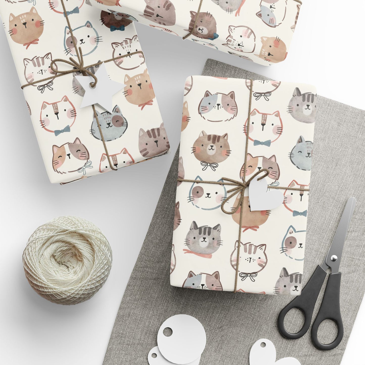 Watercolor Cats Wrapping Paper