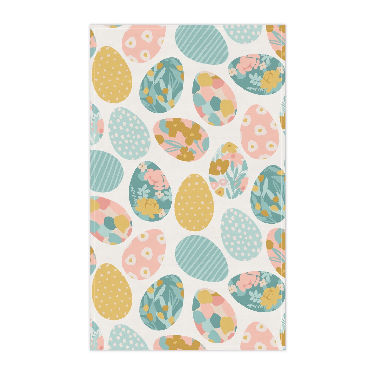 Pastel Easter Eggs Tea Towel