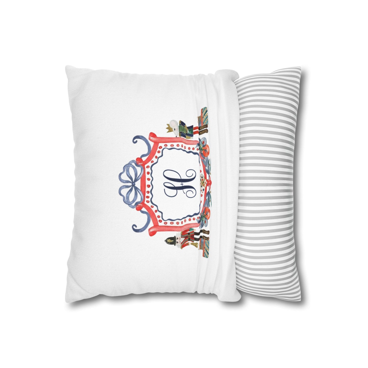 Monogram H Crest Pillowcase | Nutcracker Frame Decorative Pillowcase