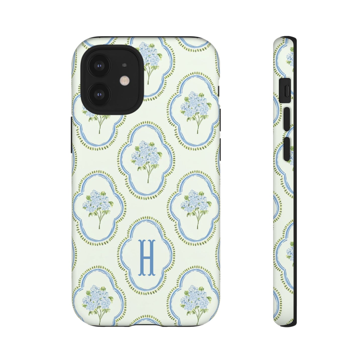 Hydrangea Preppy Monogram Phone Case Personalized