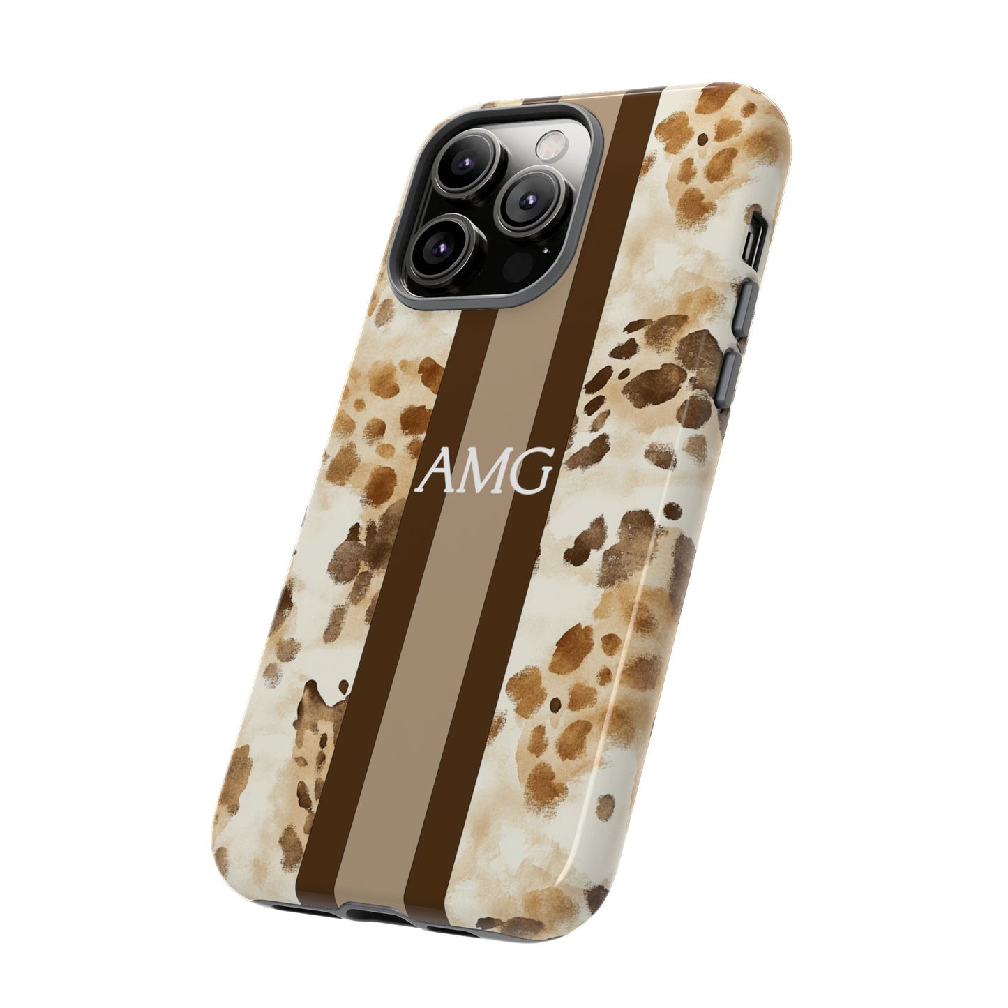 Giraffe Print Monogram Phone Case
