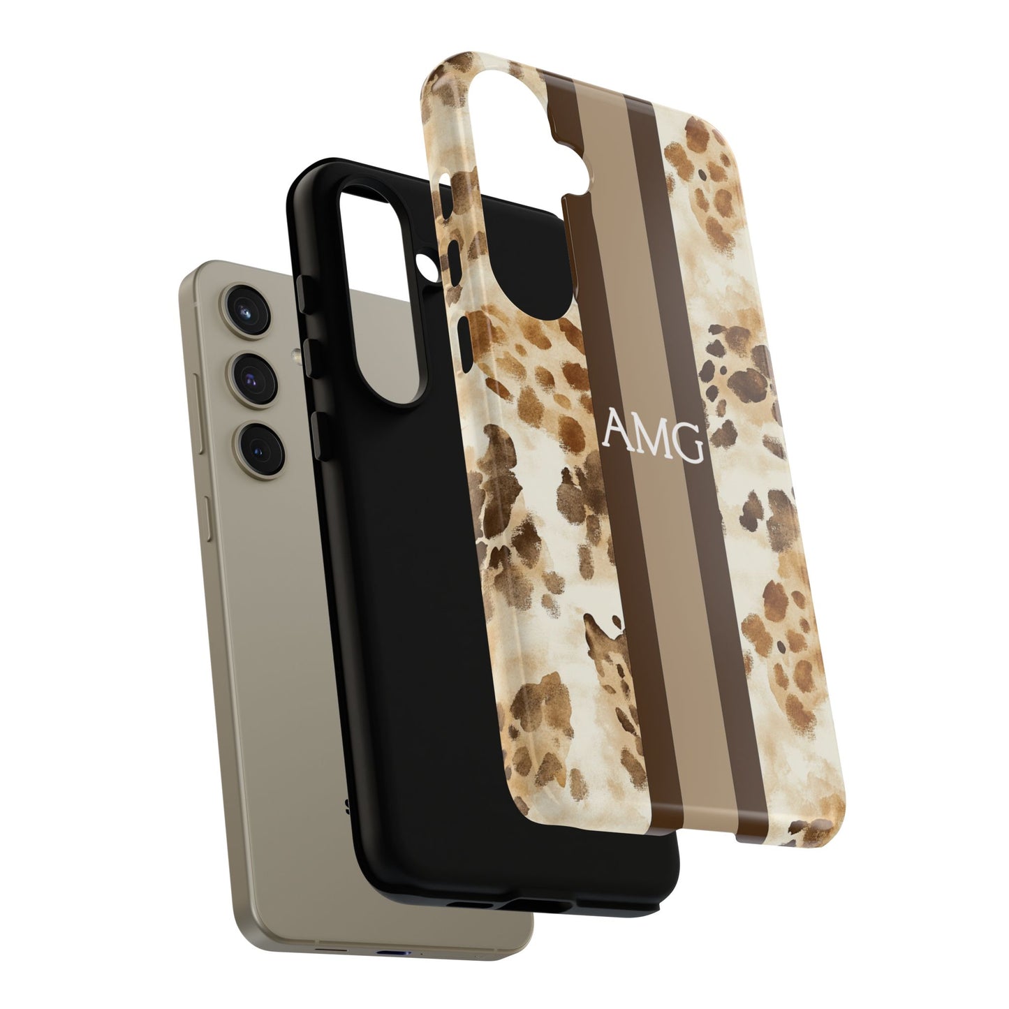 Giraffe Print Monogram Phone Case