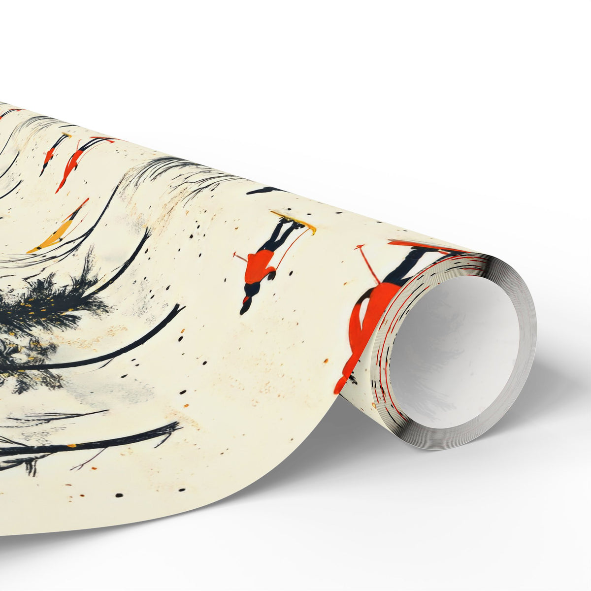 Skiing Wrapping Paper Winter Sports Gift Wrap Ski Lodge Aesthetic Wrapping Paper Christmas Gift Wrap Unique Holiday Wrapping for Ski Lovers