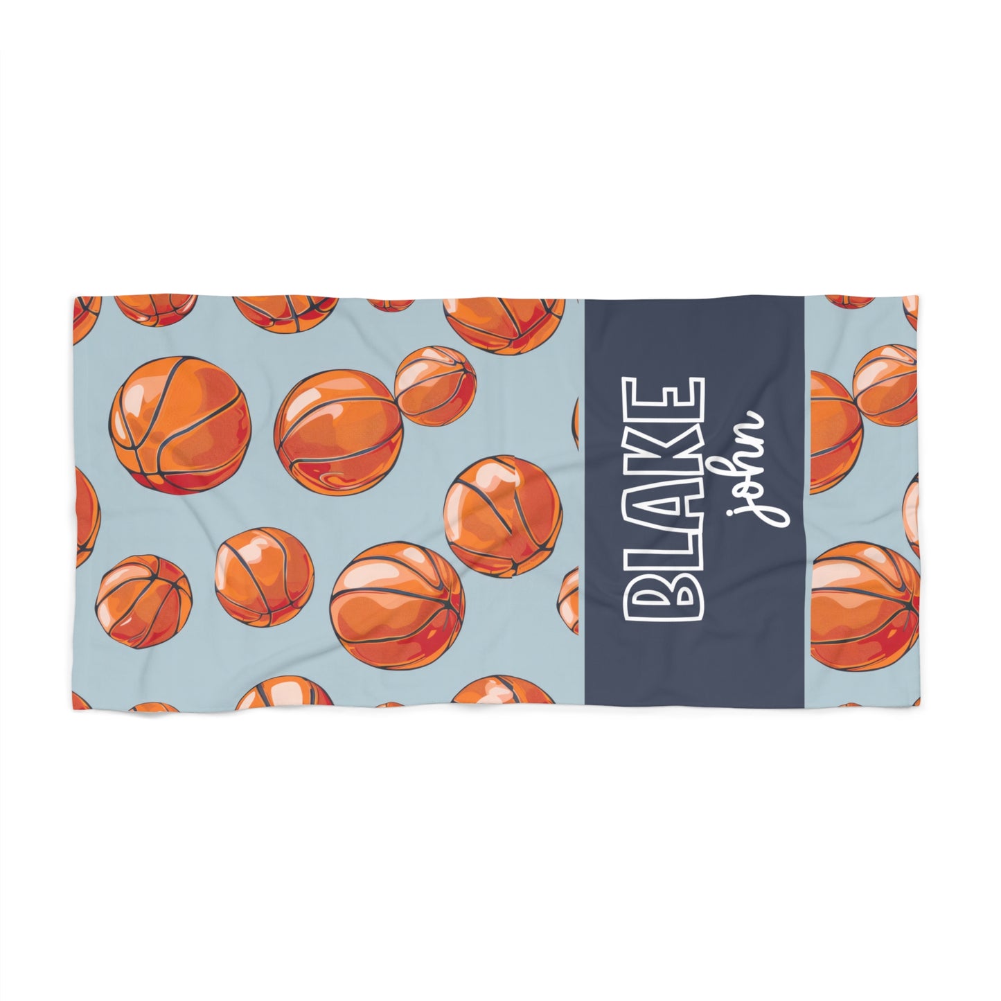 Personalized Basketball Beach Towel