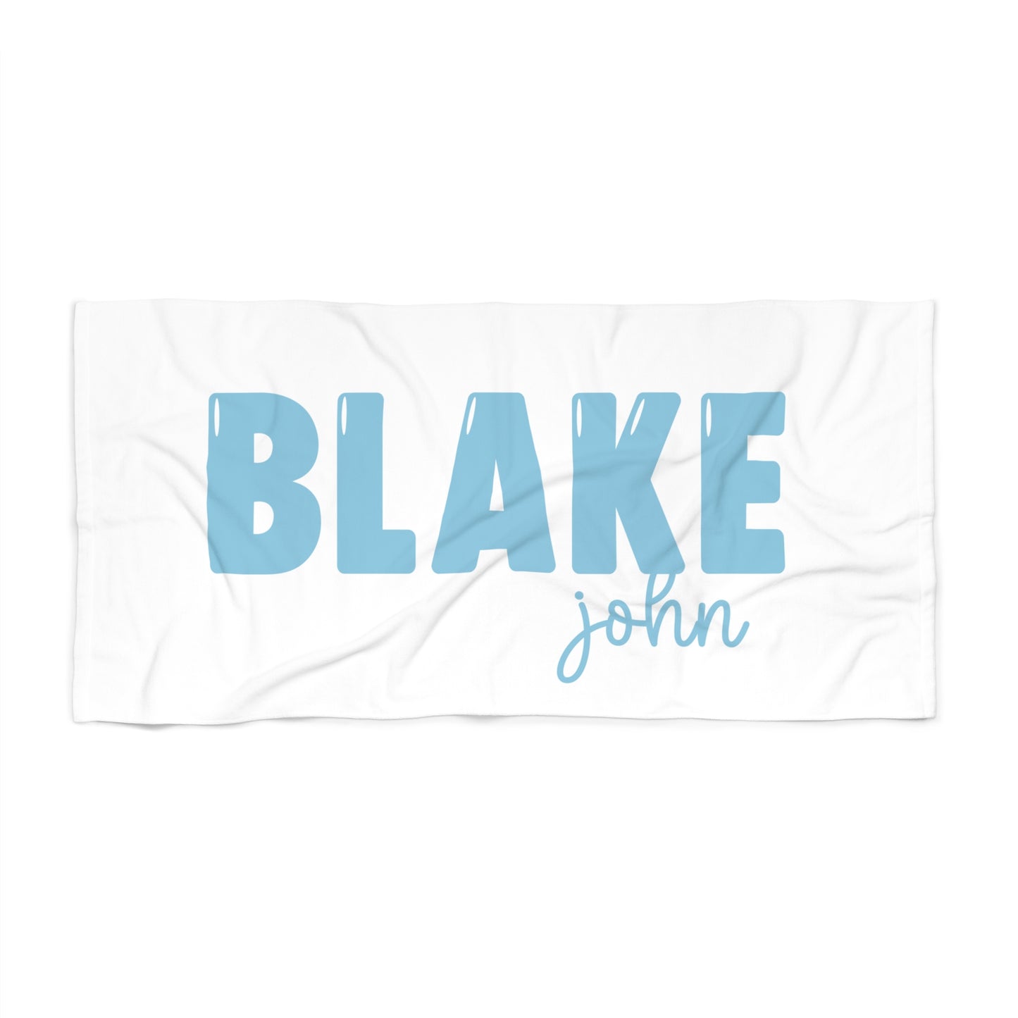 Personalized Beach Towel Blue Bubble