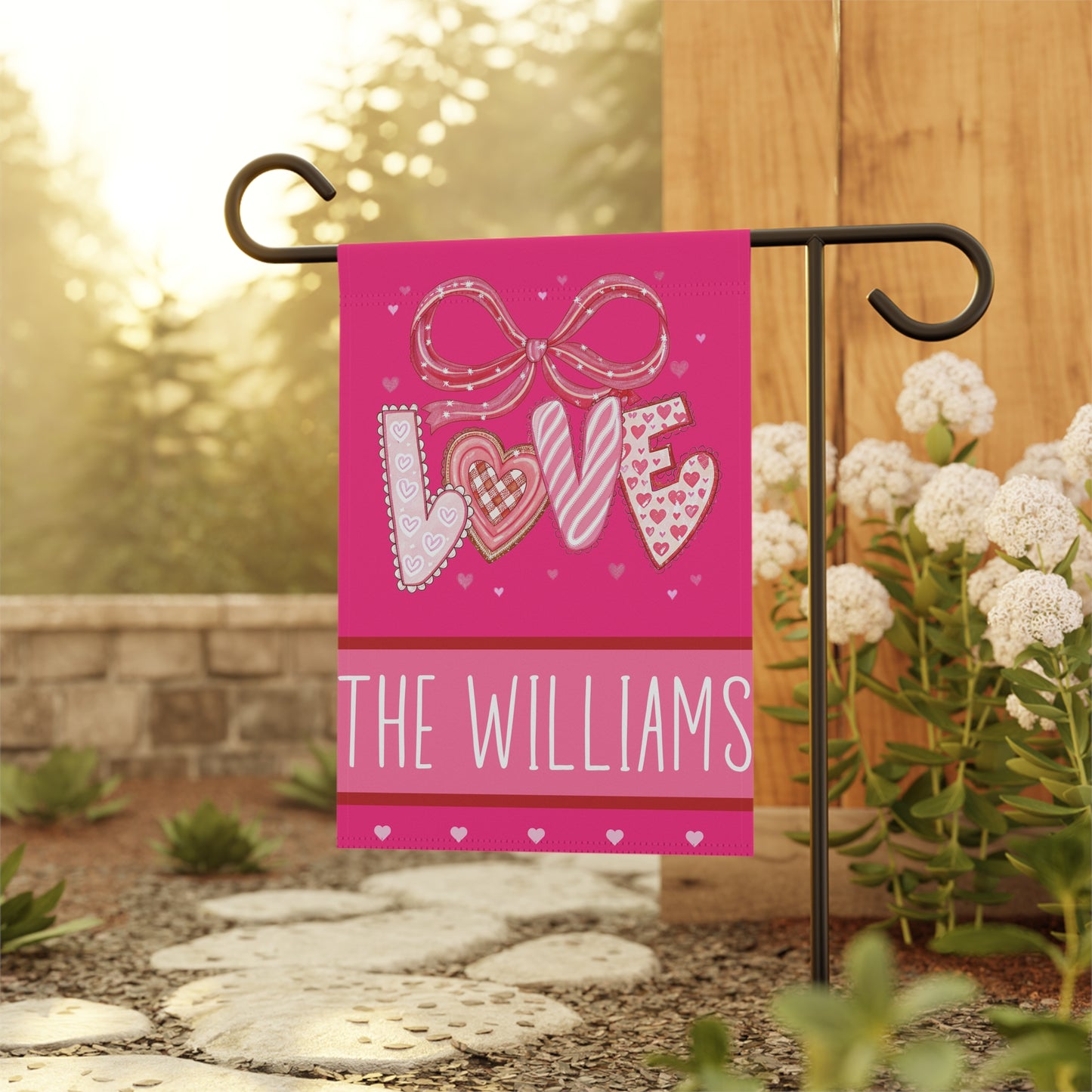 Personalized Valentine LOVE Garden Flag