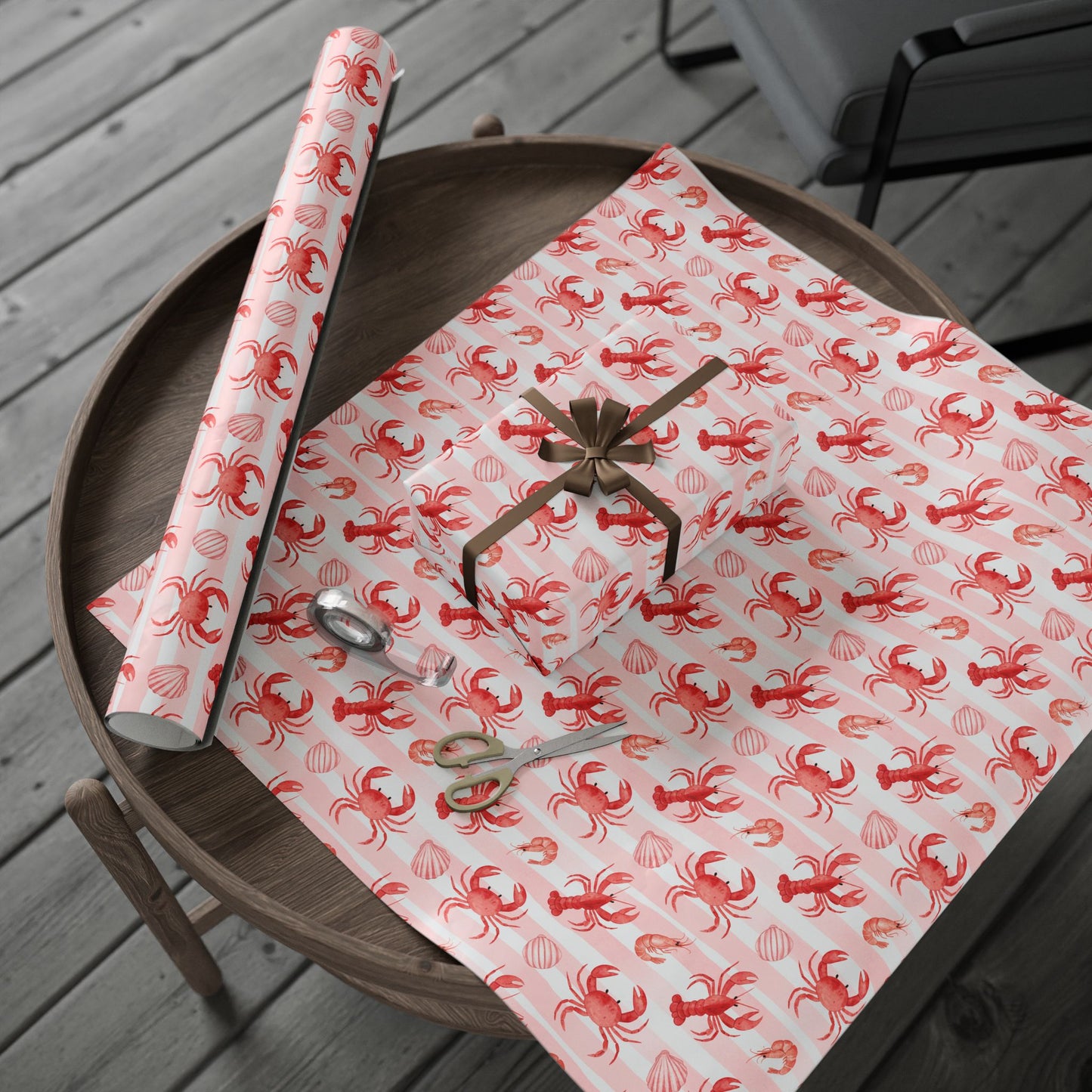 Coastal Seafood Wrapping Paper