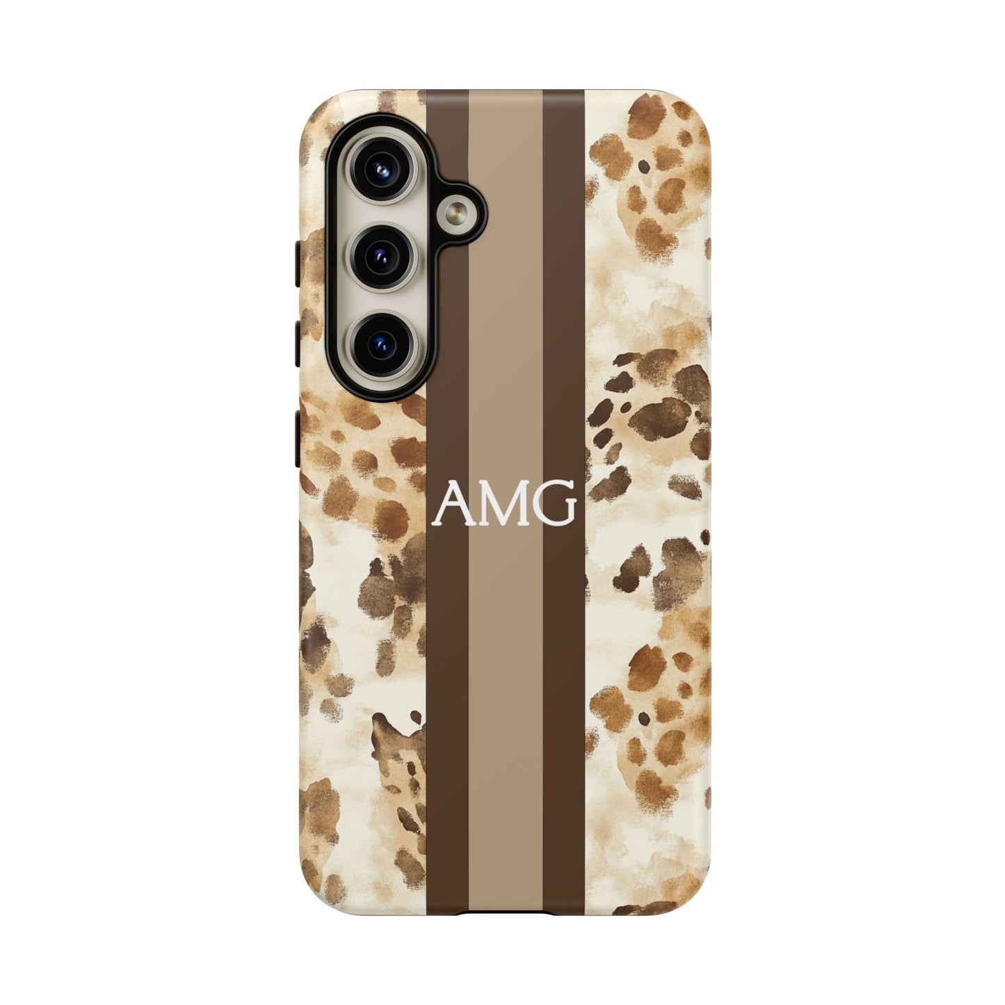 Giraffe Print Monogram Phone Case