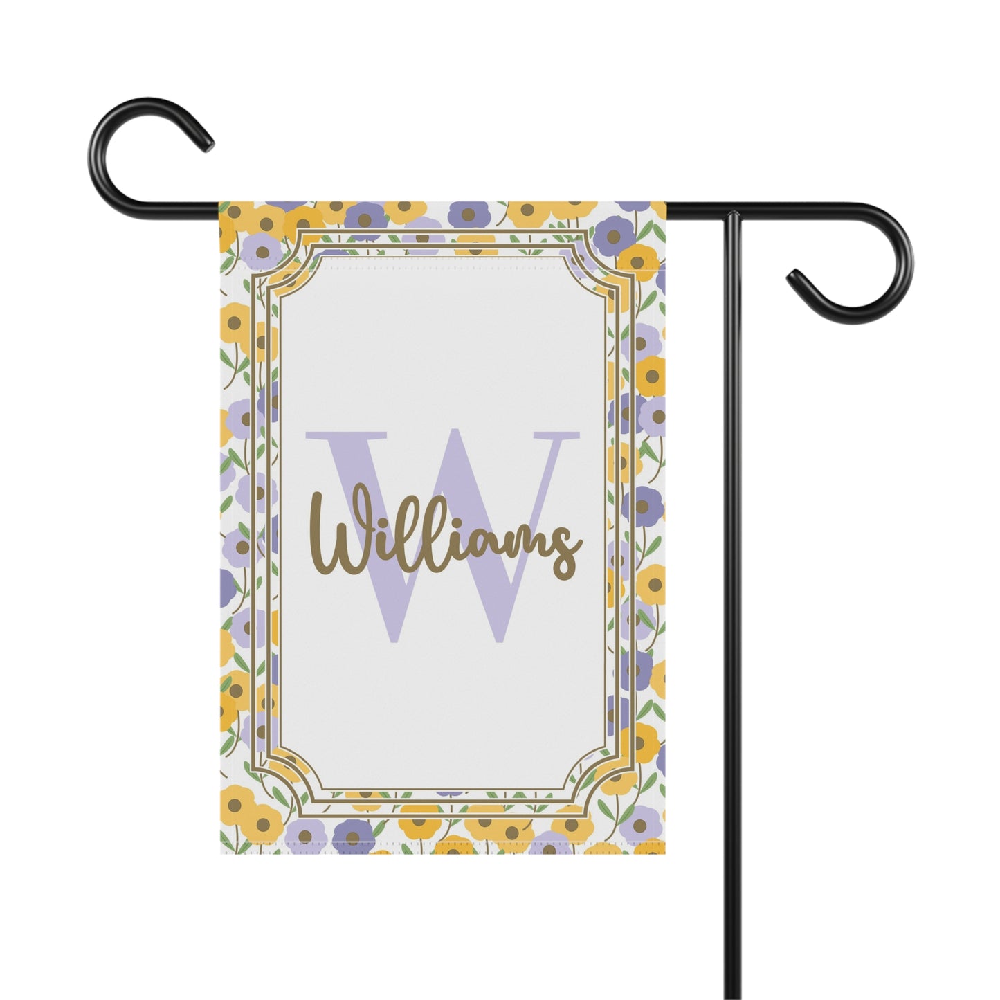 Personalized Spring Floral Garden Flag